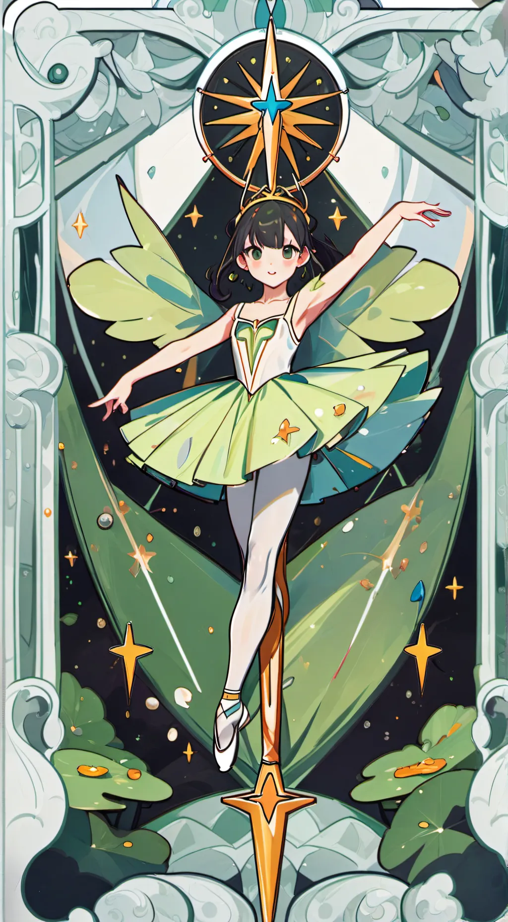 ai character: ballet girls background