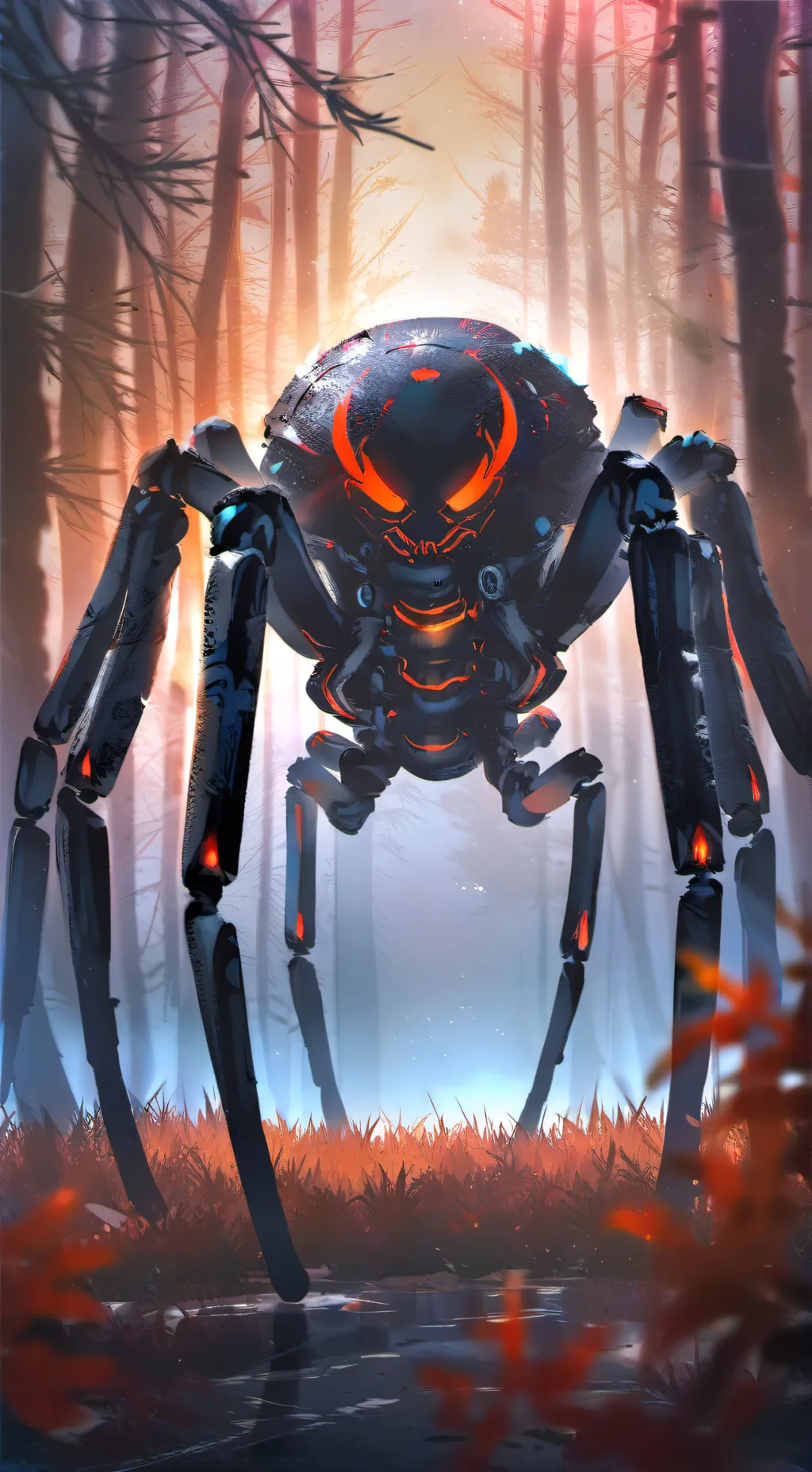 ai character: DW X Forest Spider background