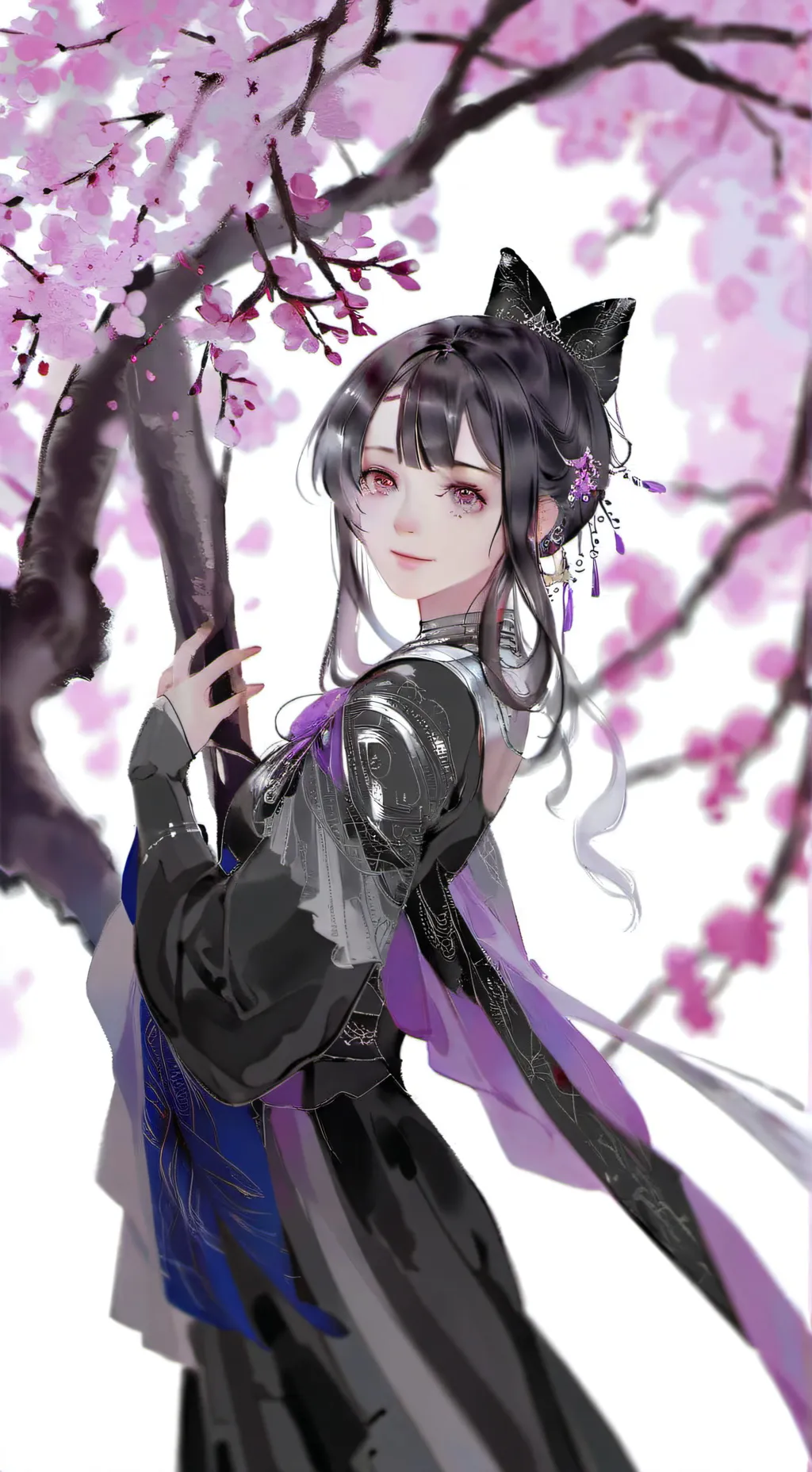 ai character: 🦋🤍🩵💜Yuko kocho💜🩵🤍🦋 background