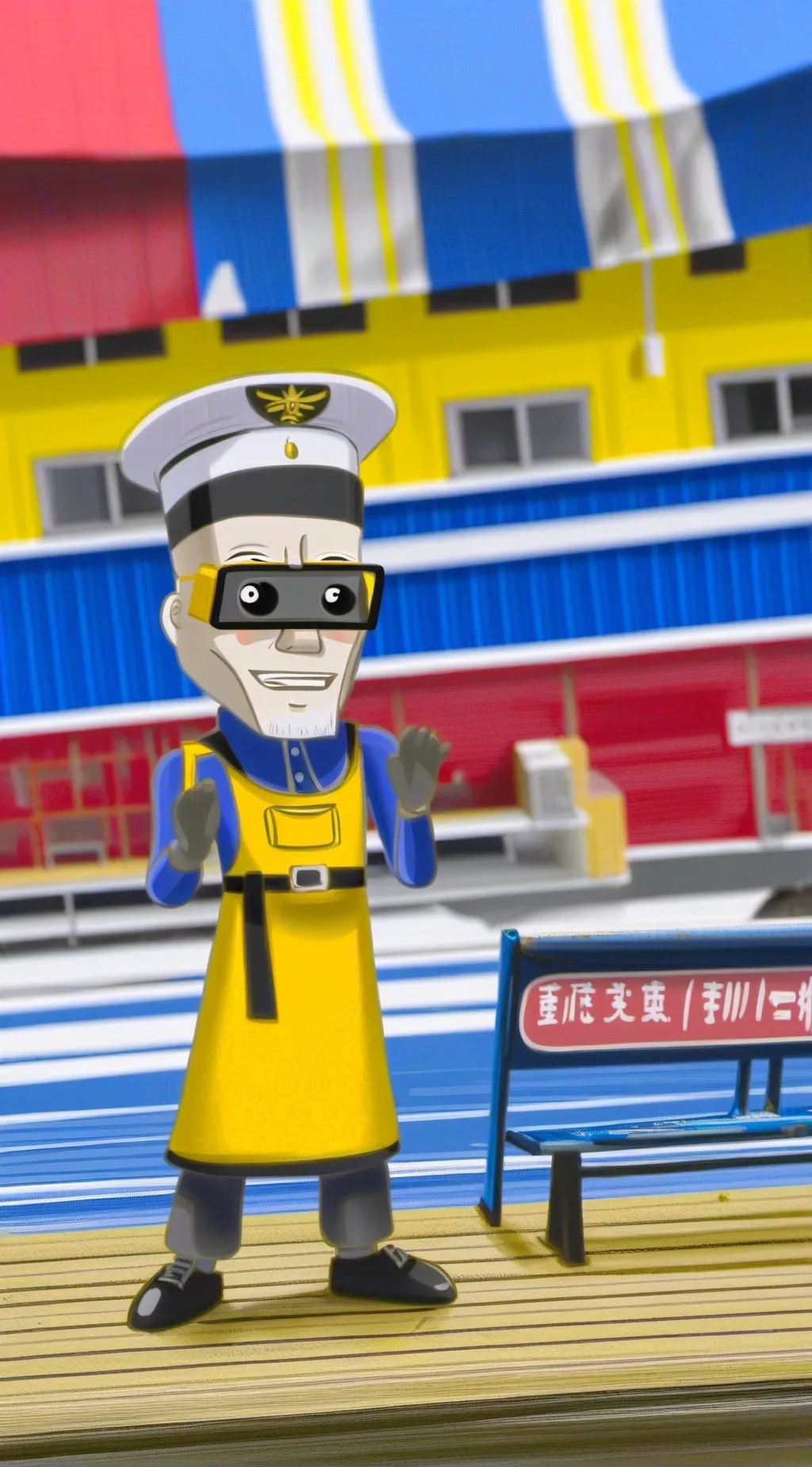 ai character: Blue cautiva  background