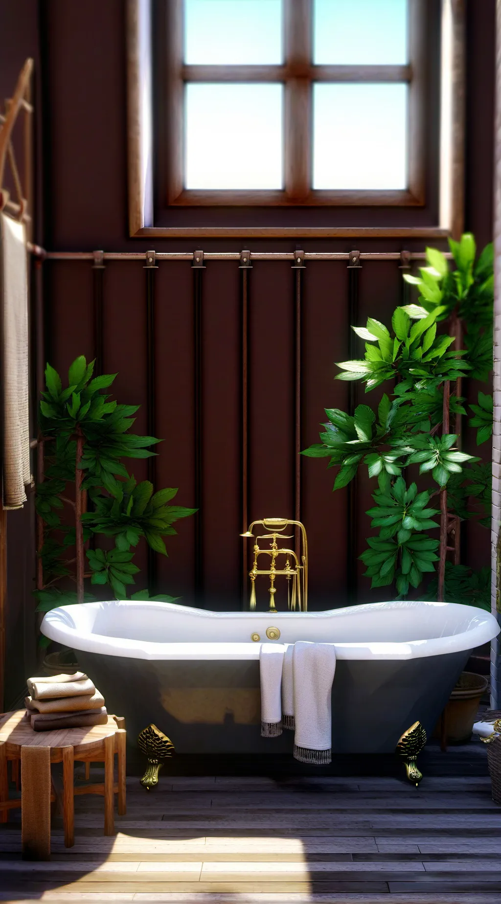 ai character: dw gets a bath background