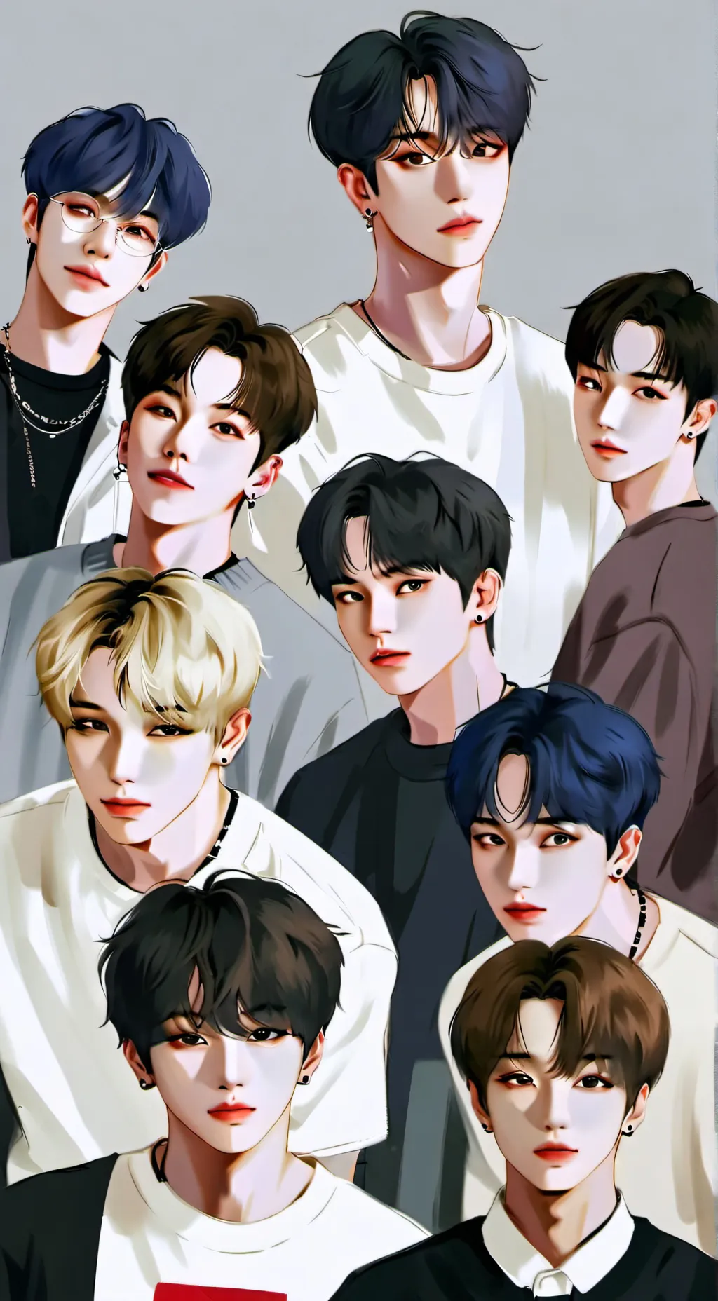 ai character: skz sleepover background