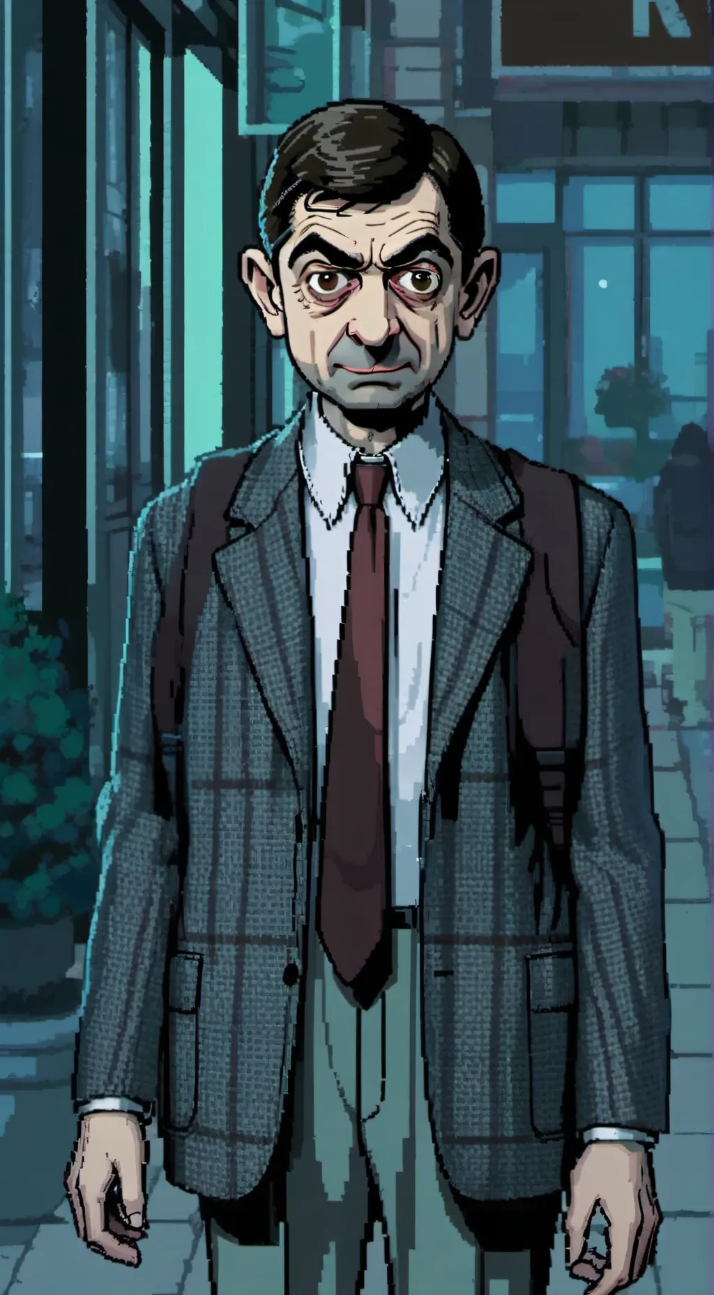 ai character: mr. bean background
