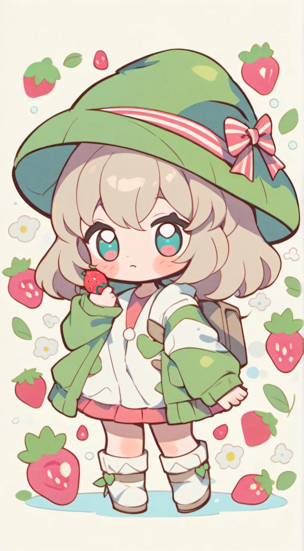 ai character: Bebé fresita 🍓 background