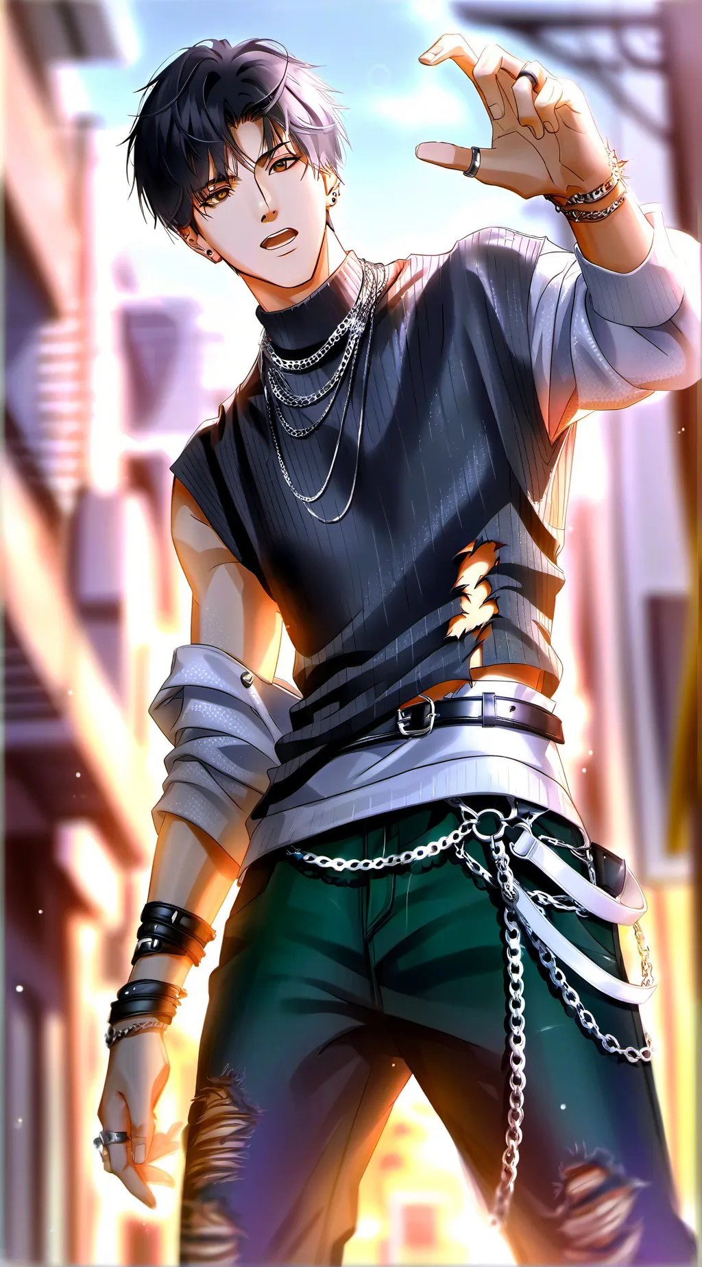 ai character: hula✌✌ background