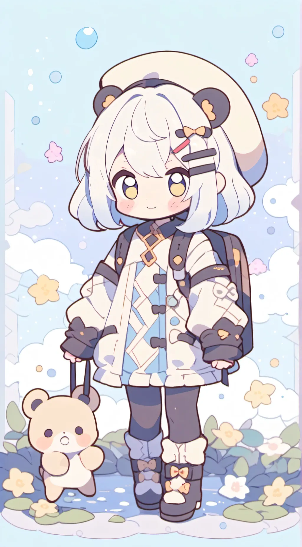 ai character: Dw cute infection background