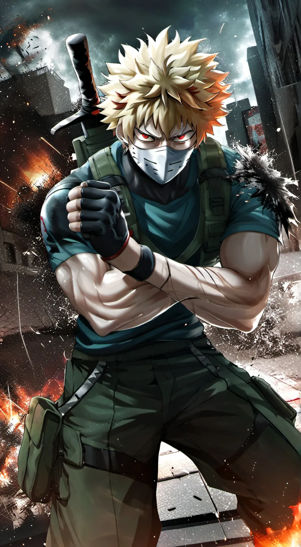 ai character: MHA Party background