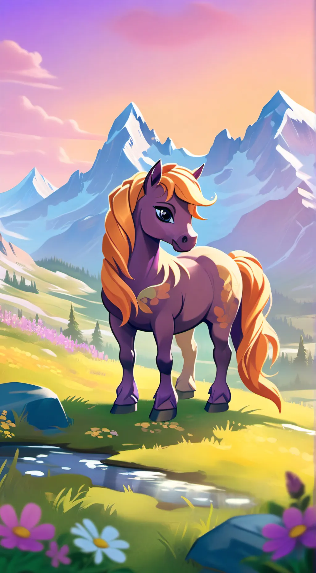 ai character: Search A Pony background