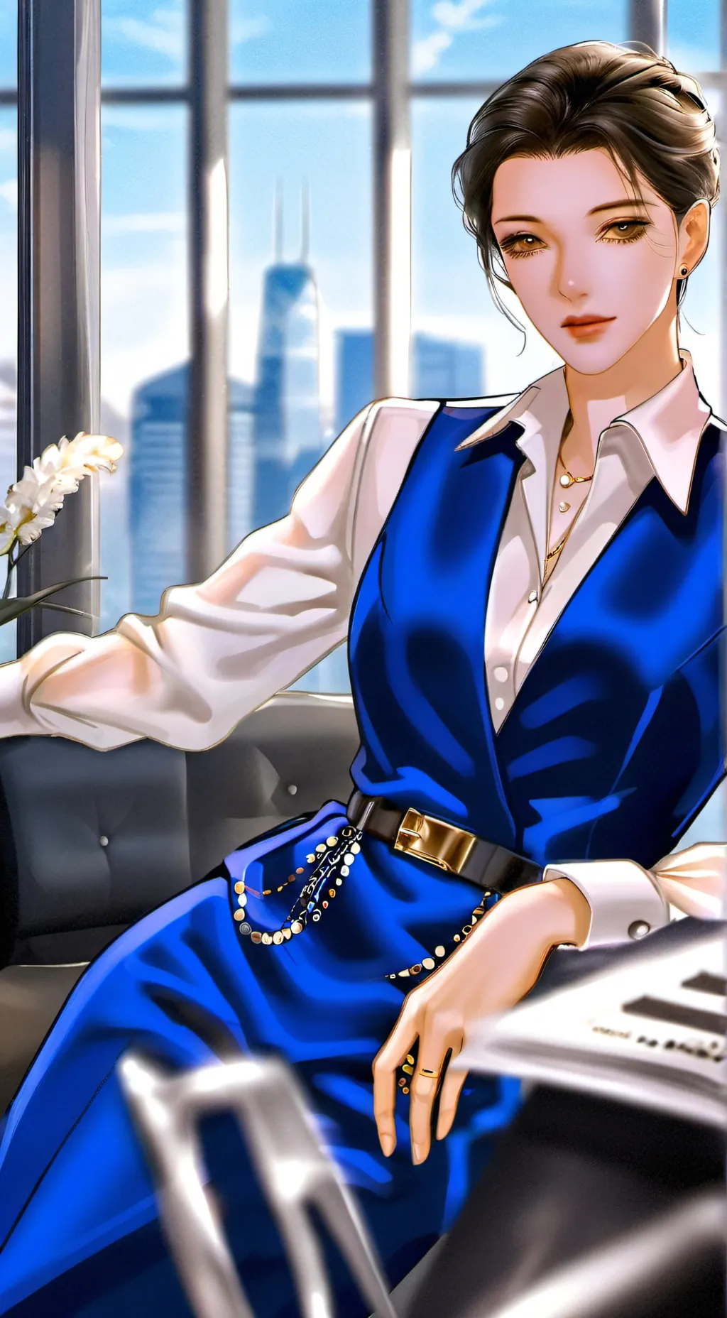 ai character: fake dress code background