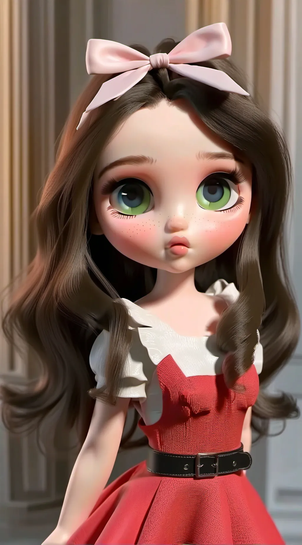 ai character: Cursed doll background