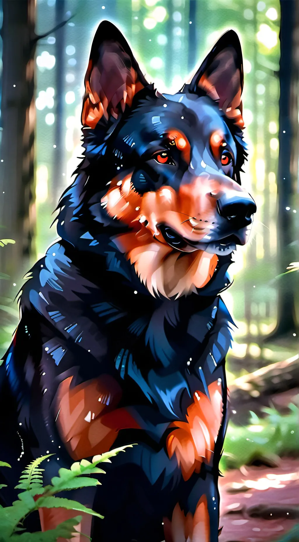 ai character: shadow background