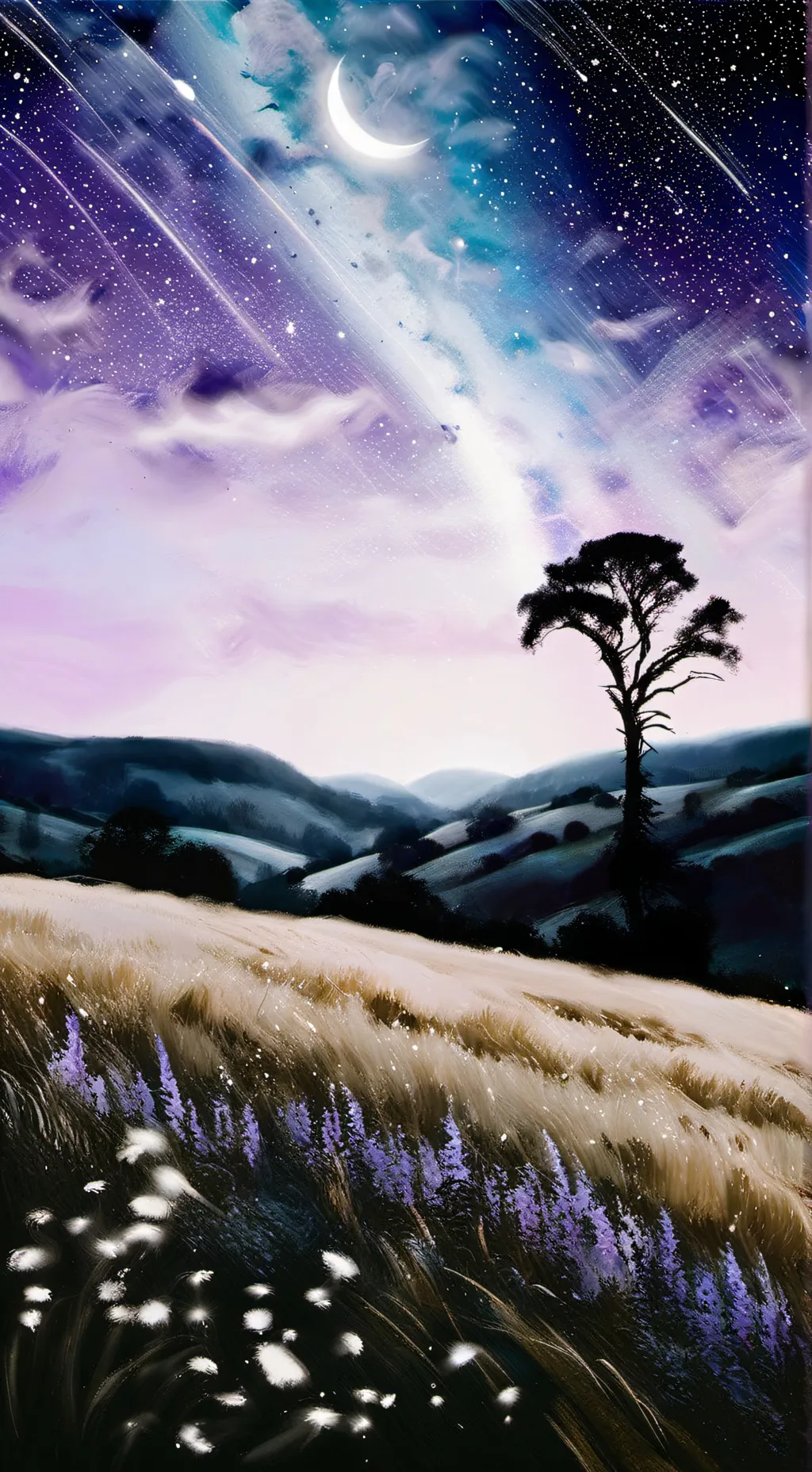 ai character: mha star night background