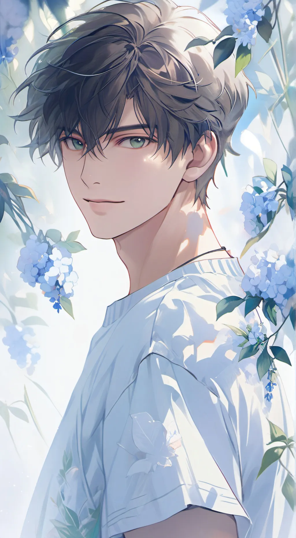 ai character: ice background