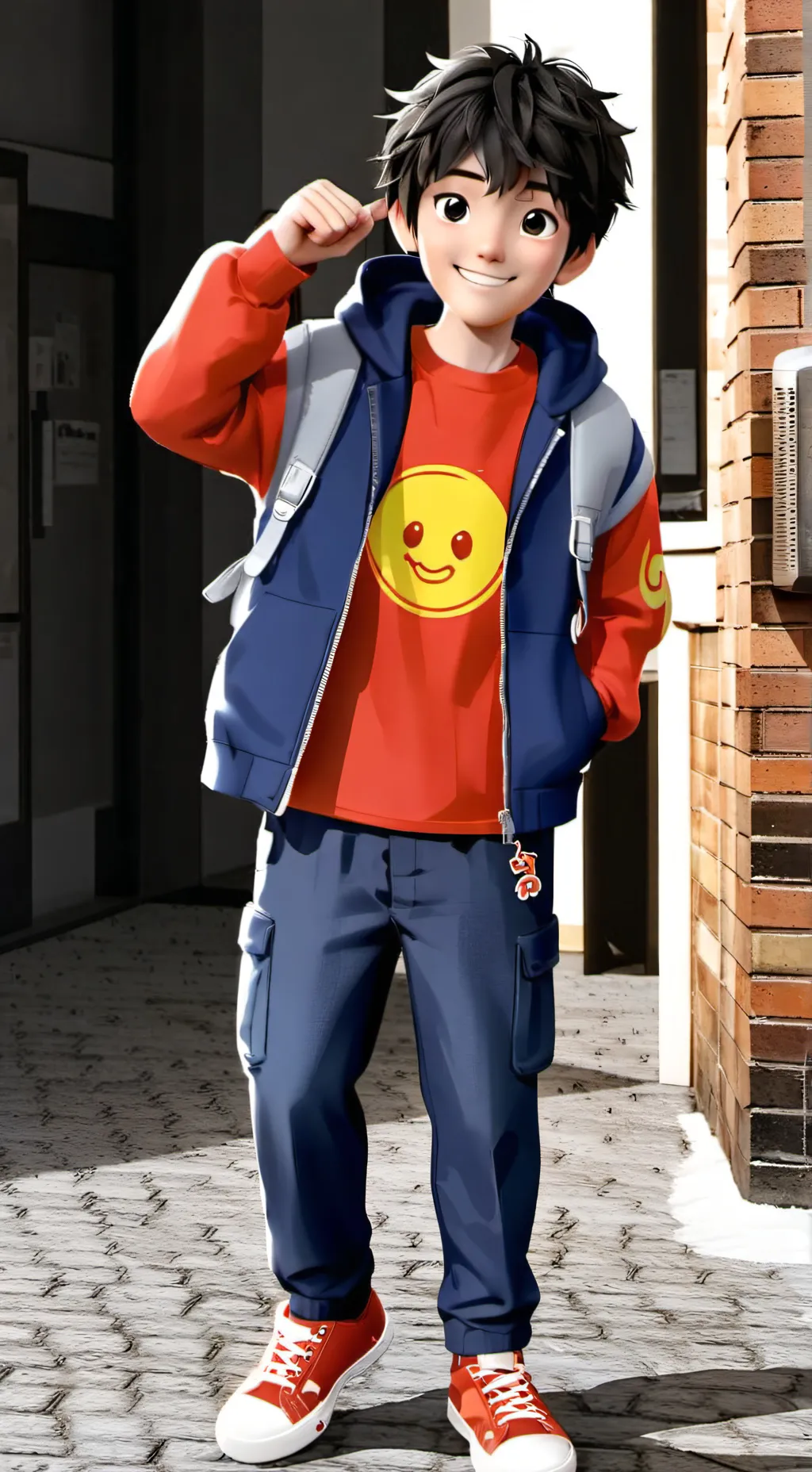 ai character: Hiro Hamada  background