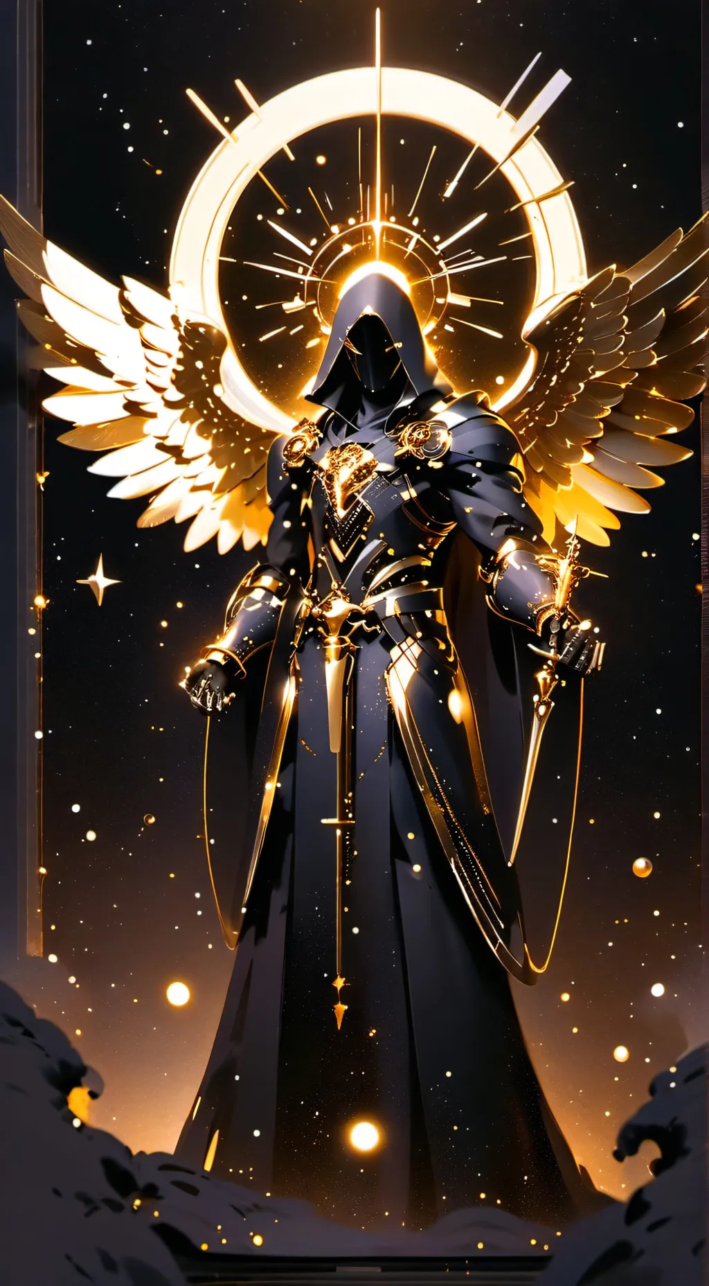 ai character: DEVINE ANGEL DEVAX background