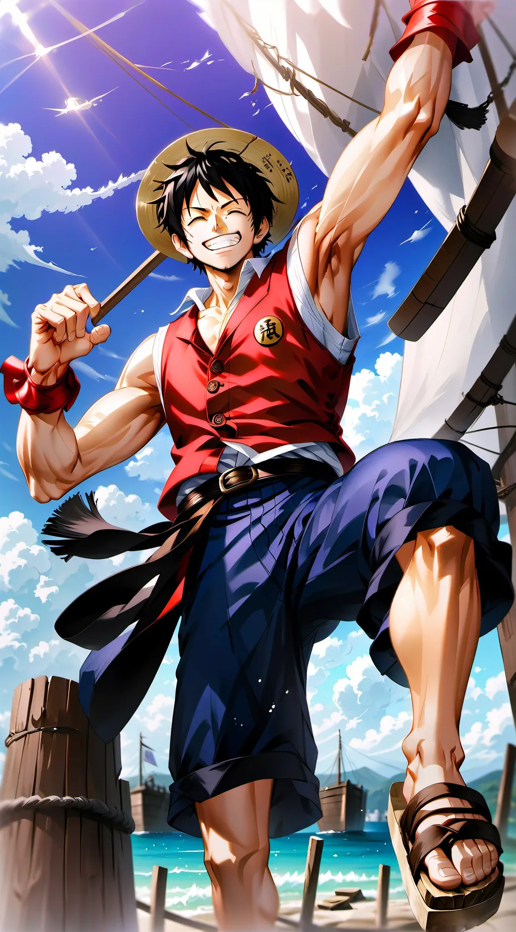 ai character: monkey d luffy background