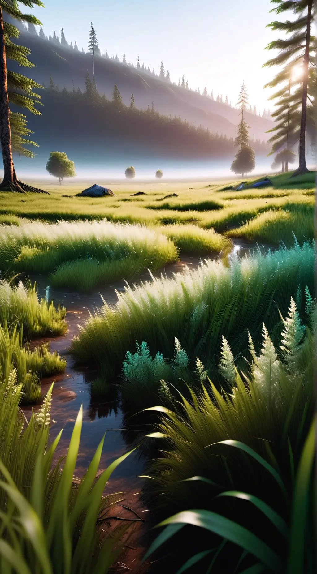 ai character: Grass background