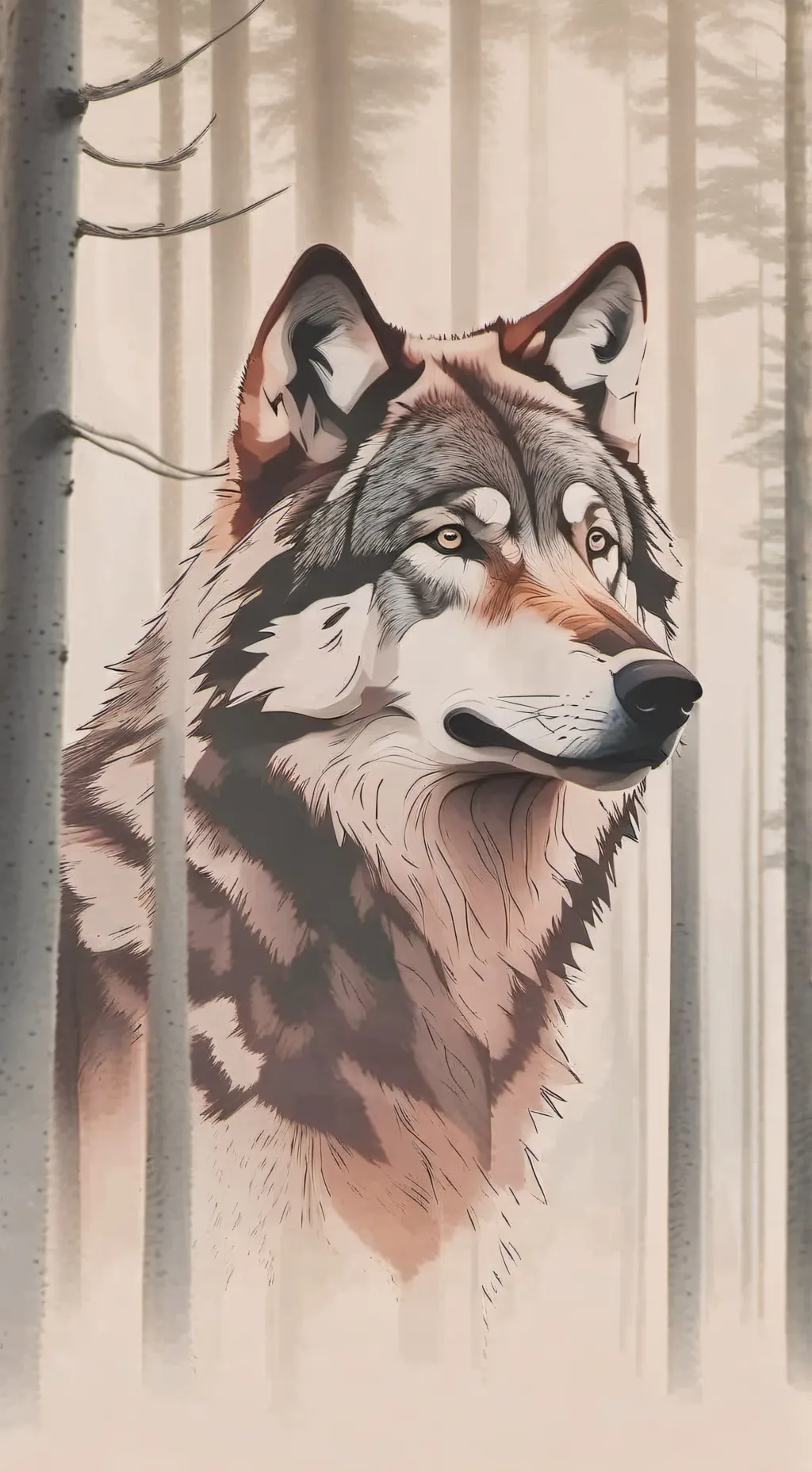 ai character: loup garou  background