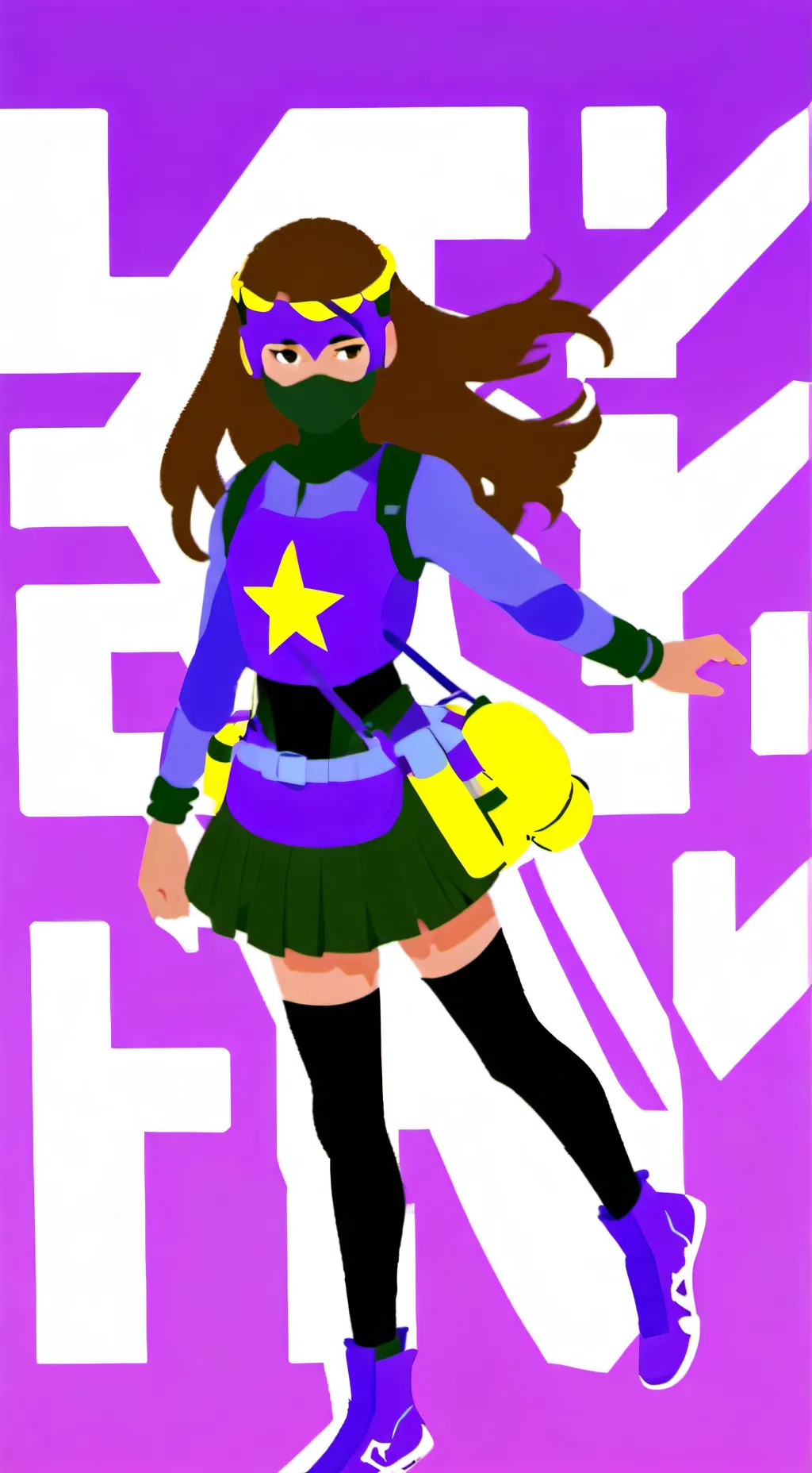 ai character: Purple dasher background