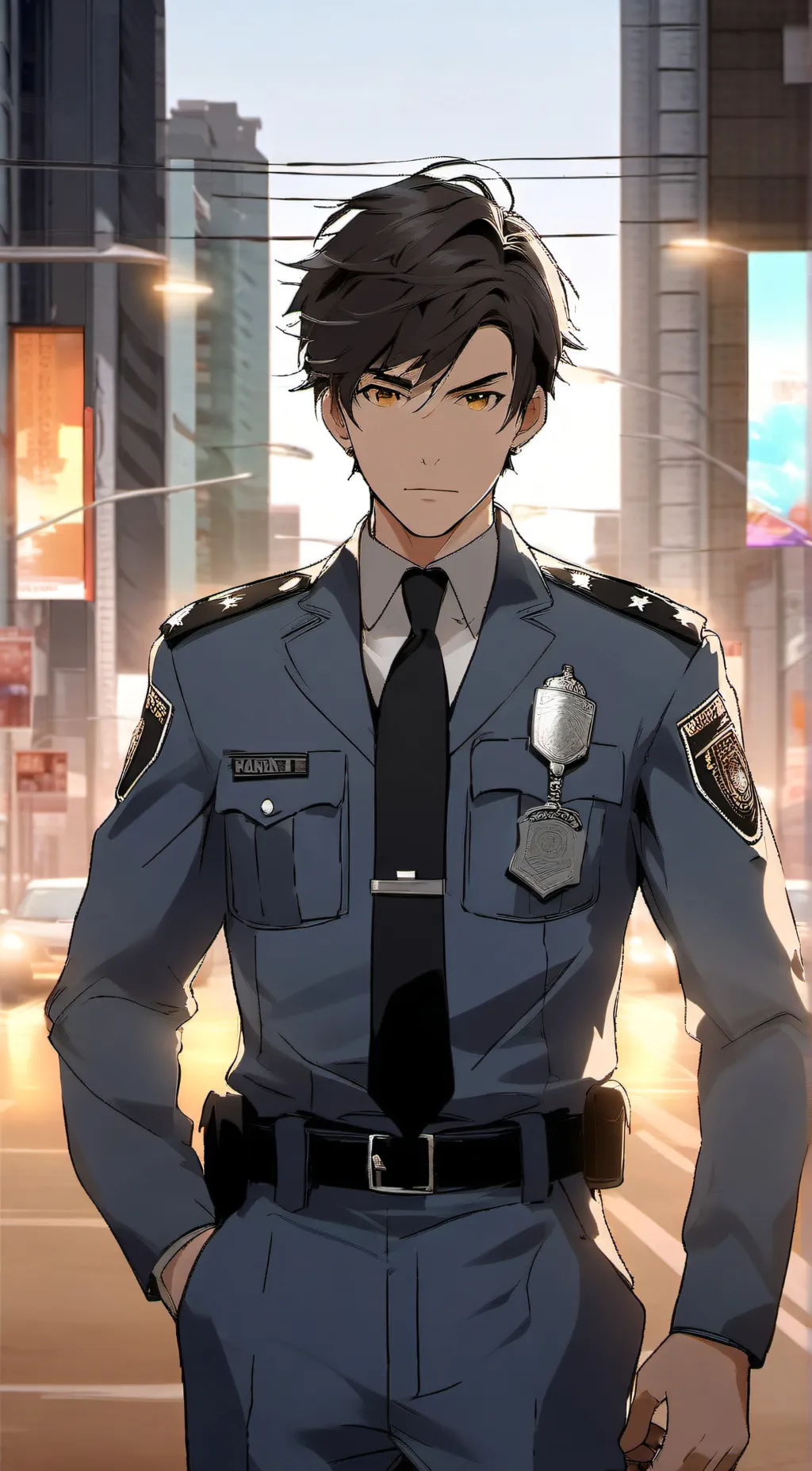 ai character: Officer Bobby  background