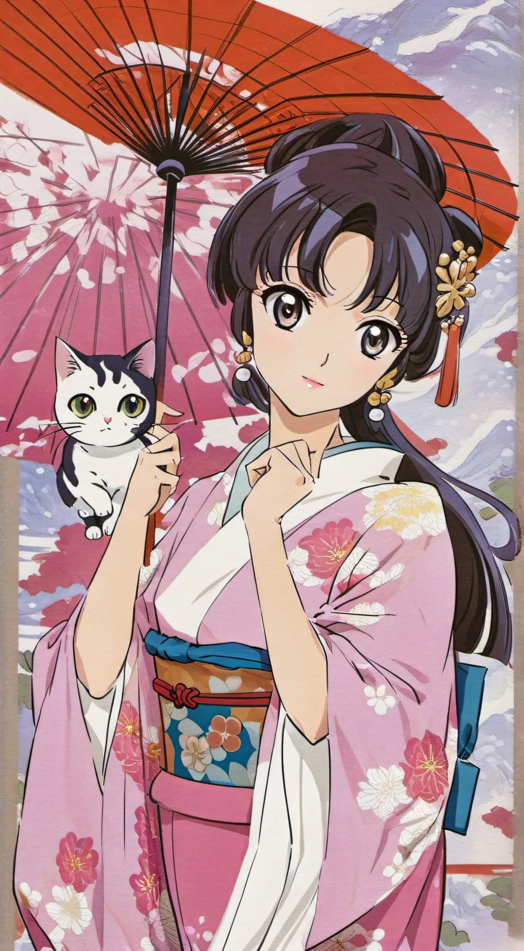 ai character: ニャー background