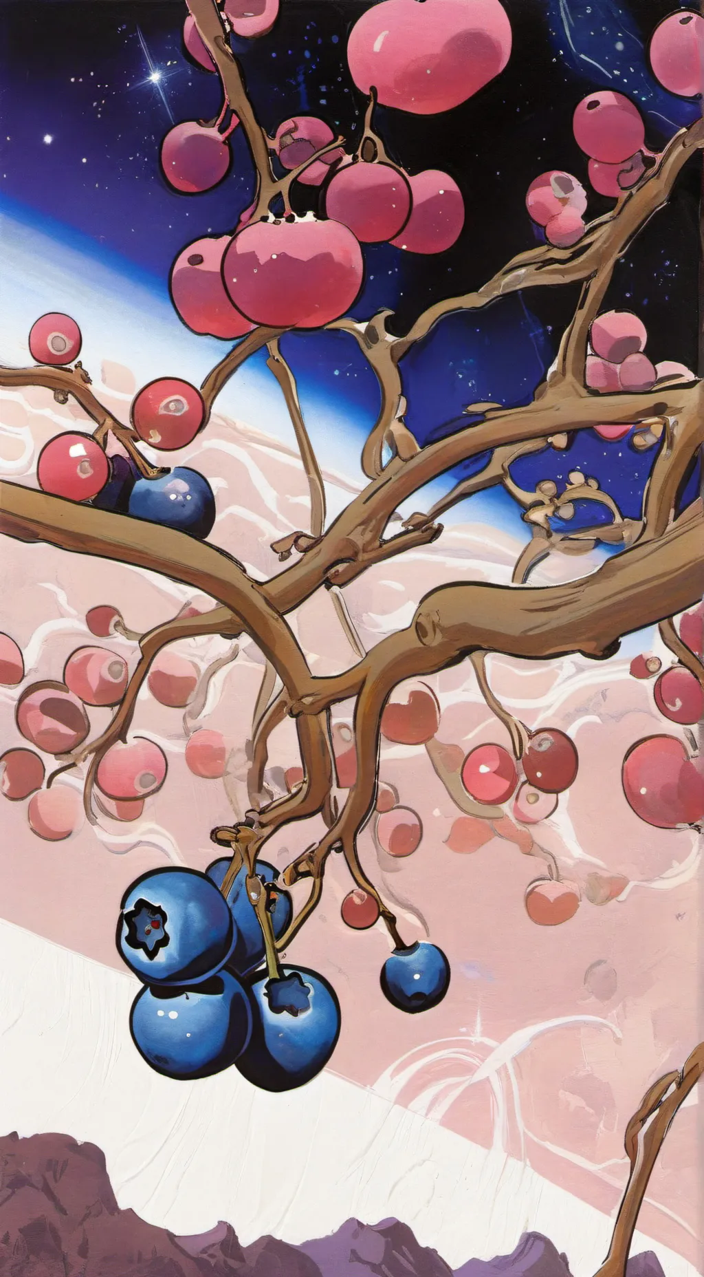 ai character: Blueberry Earth background