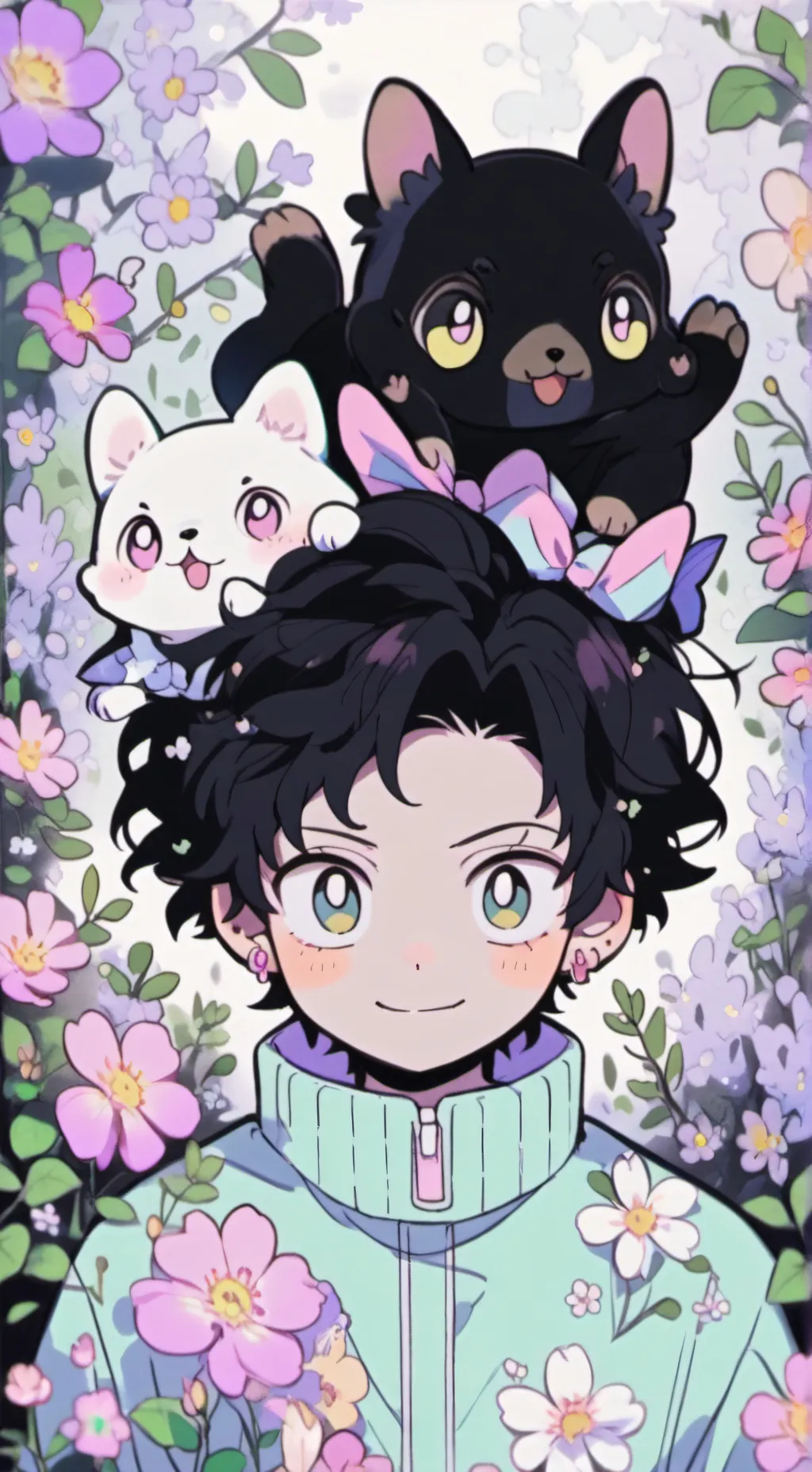 ai character: Tanjiro  background