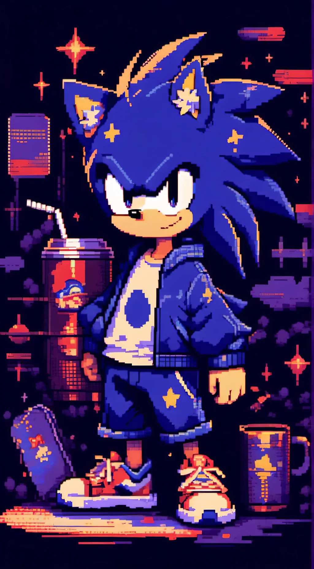 ai character: Sonic sleepover  background