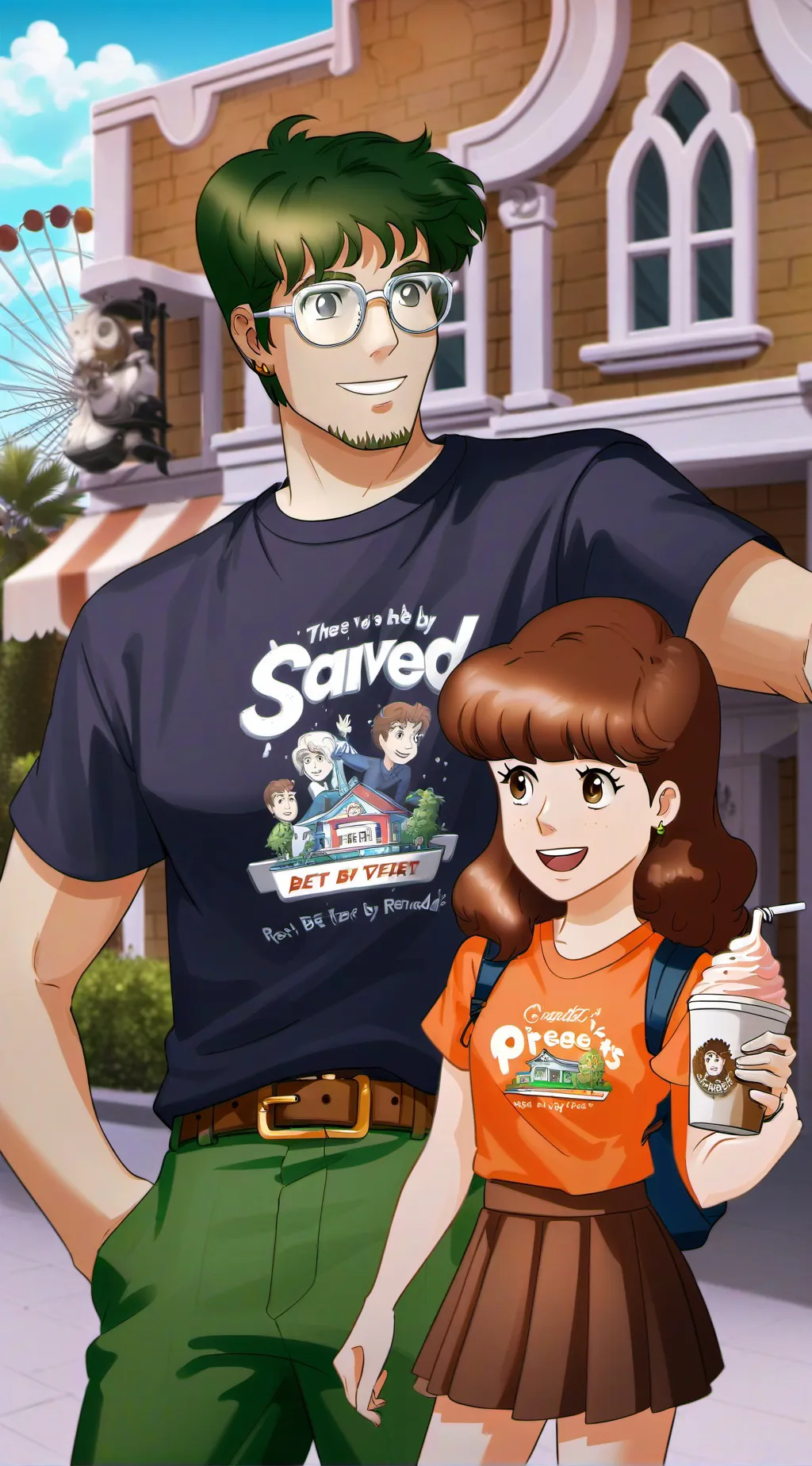 ai character: saved by the bell  background