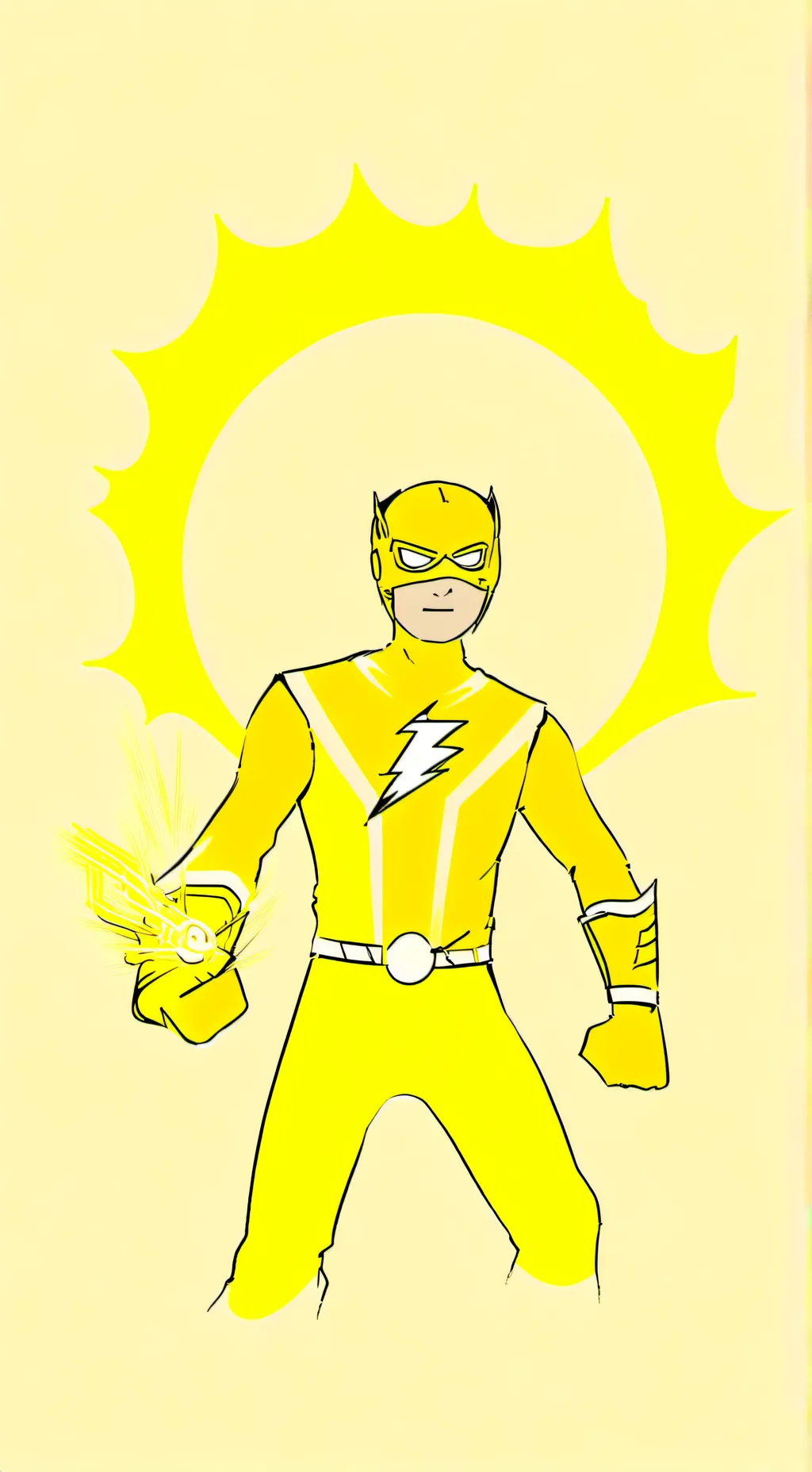 ai character: Yellow flash background