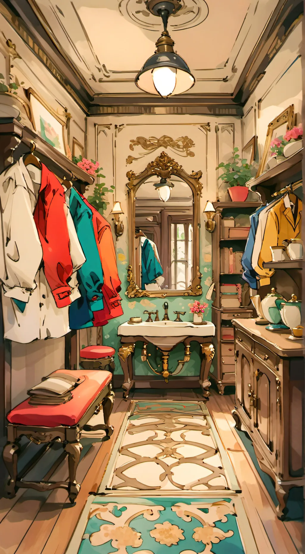 ai character: Dandadan backrooms background