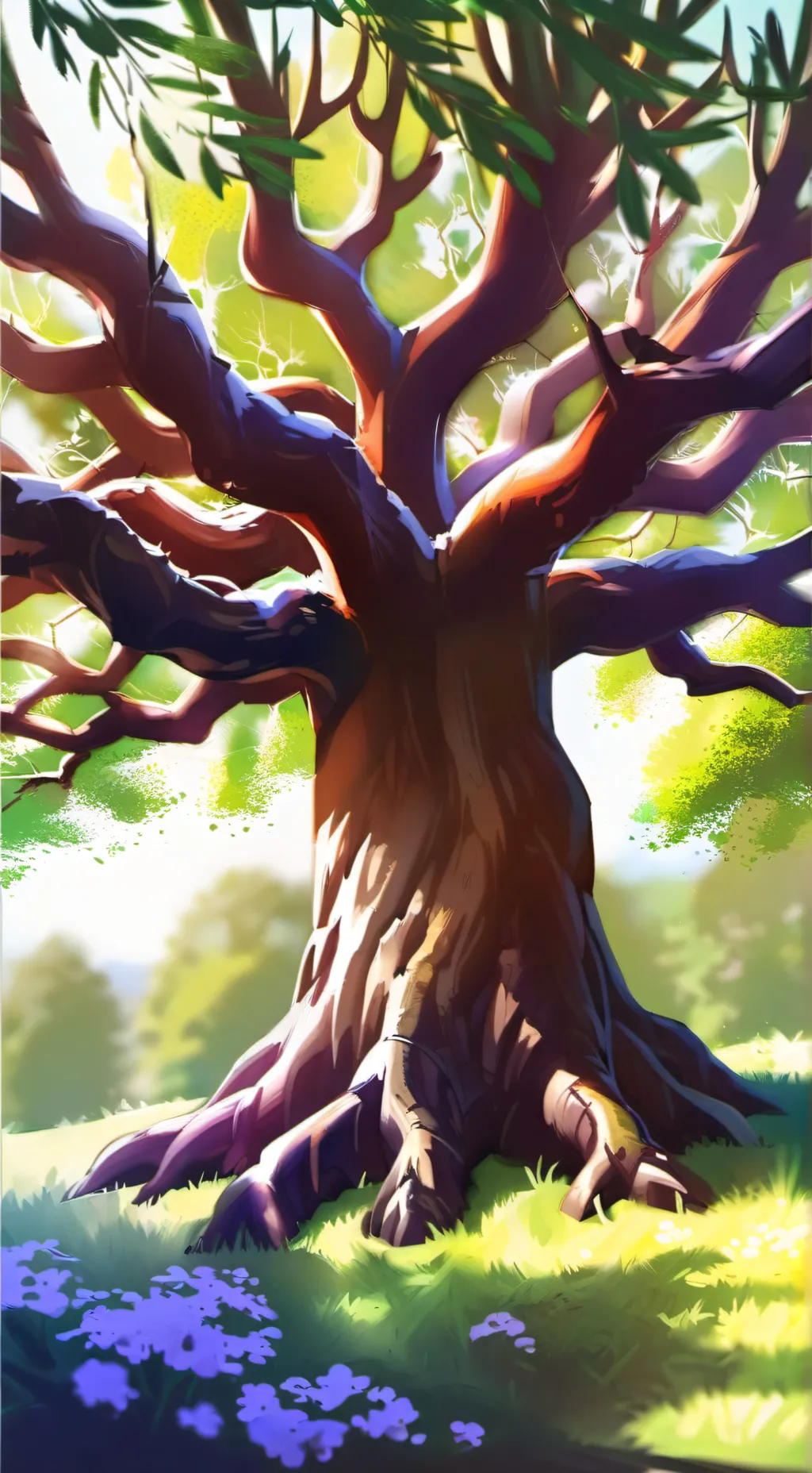 ai character: árvore background