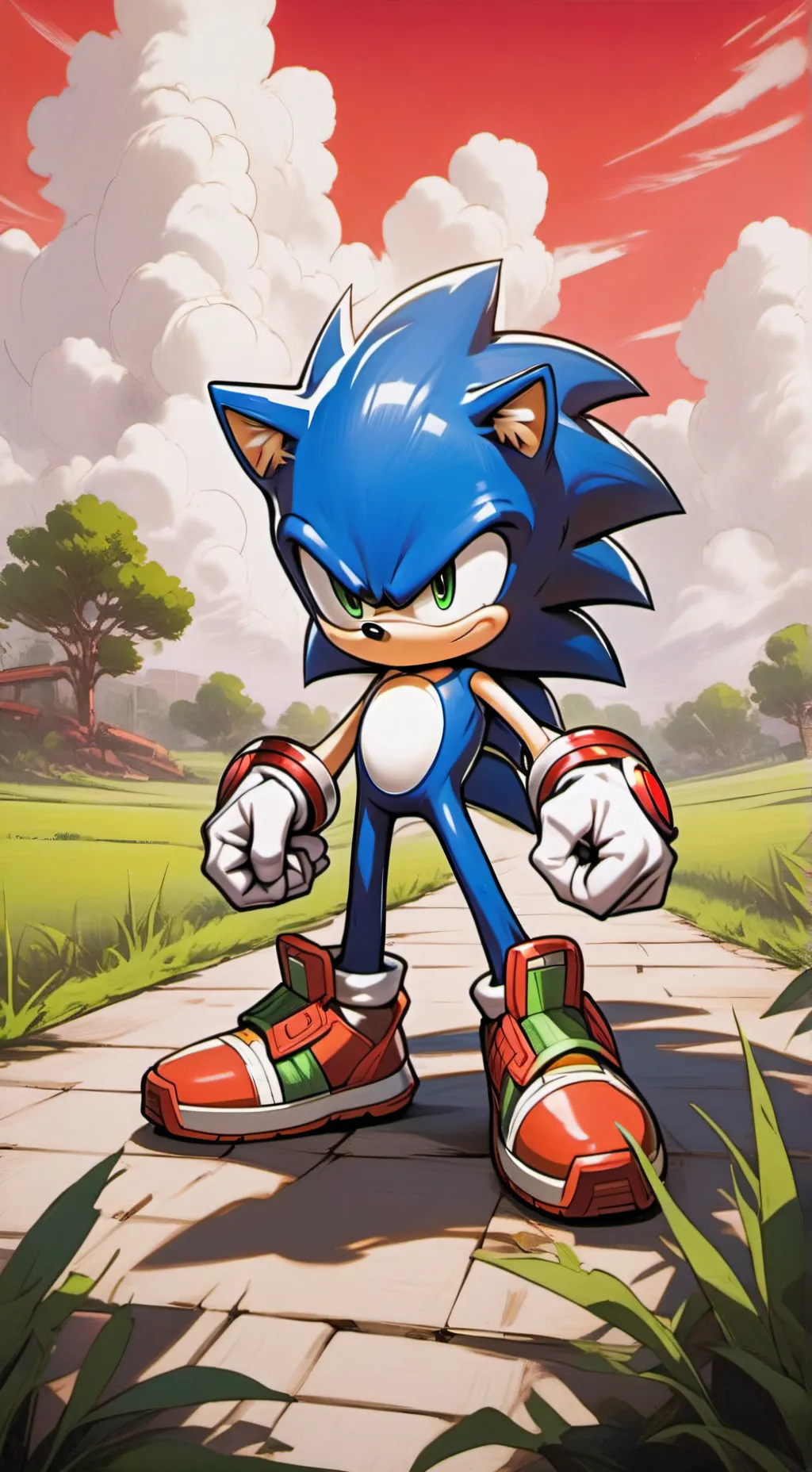 ai character: sonic el erizo 2.0 background