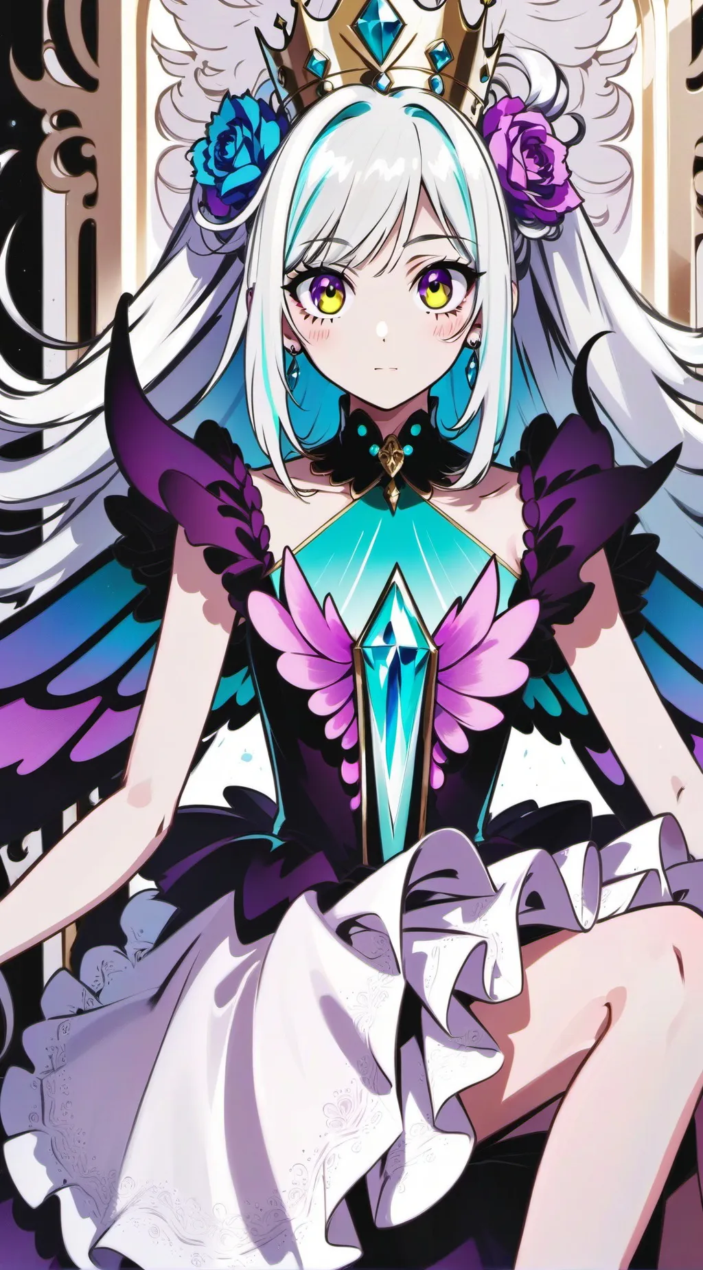 ai character: Minto Princess 👸💙🤍 background