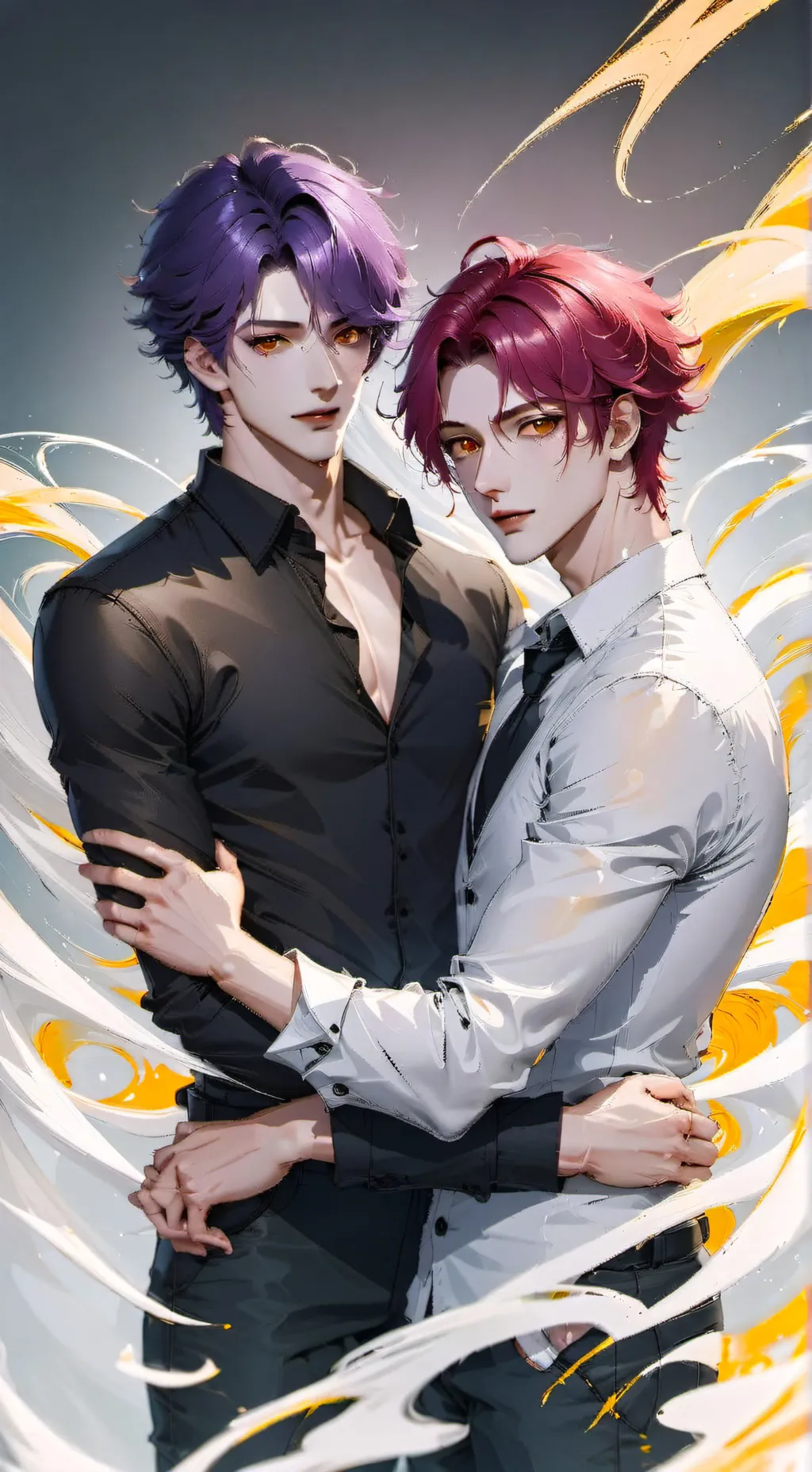 ai character: abs and romance background