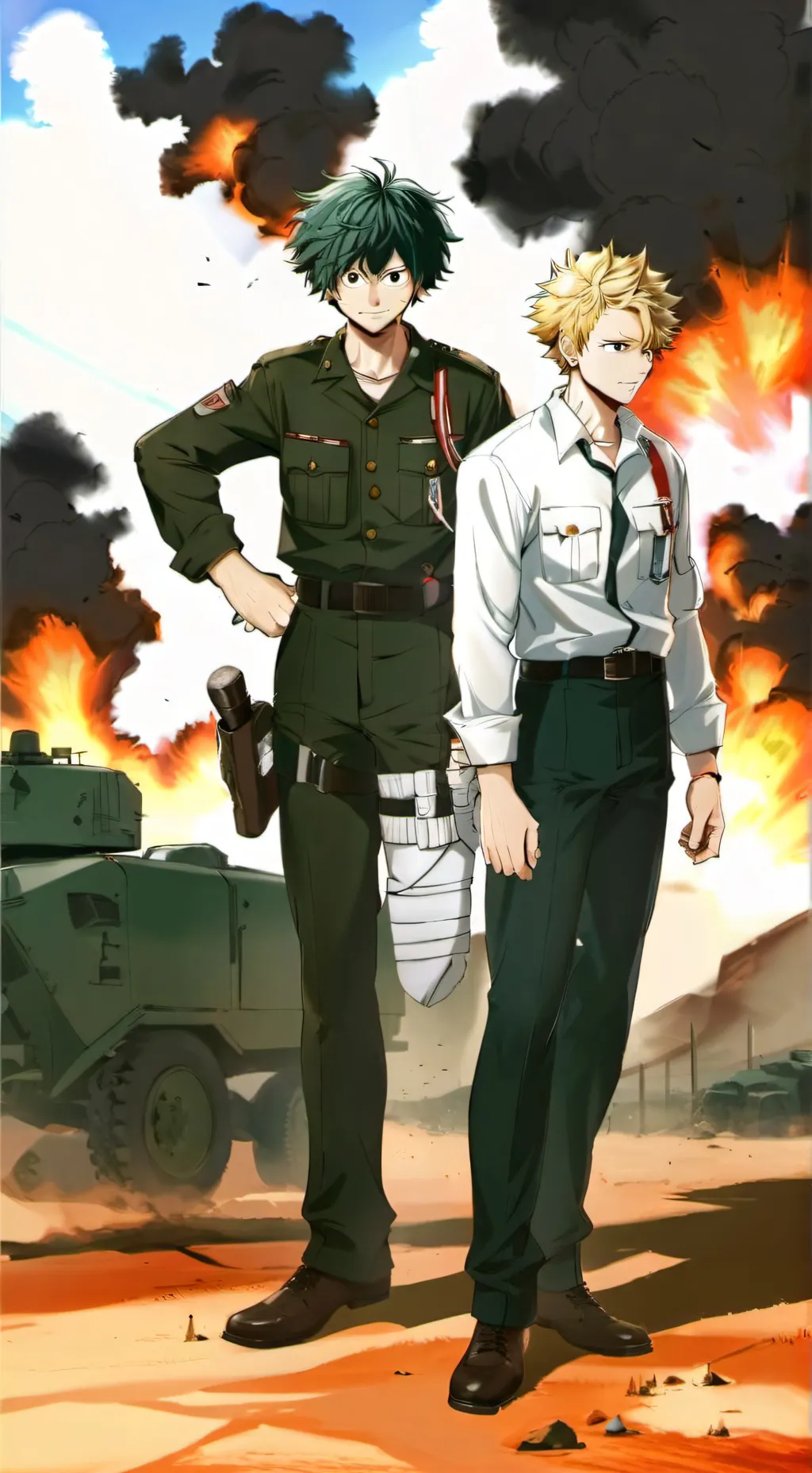 ai character: Mha army background