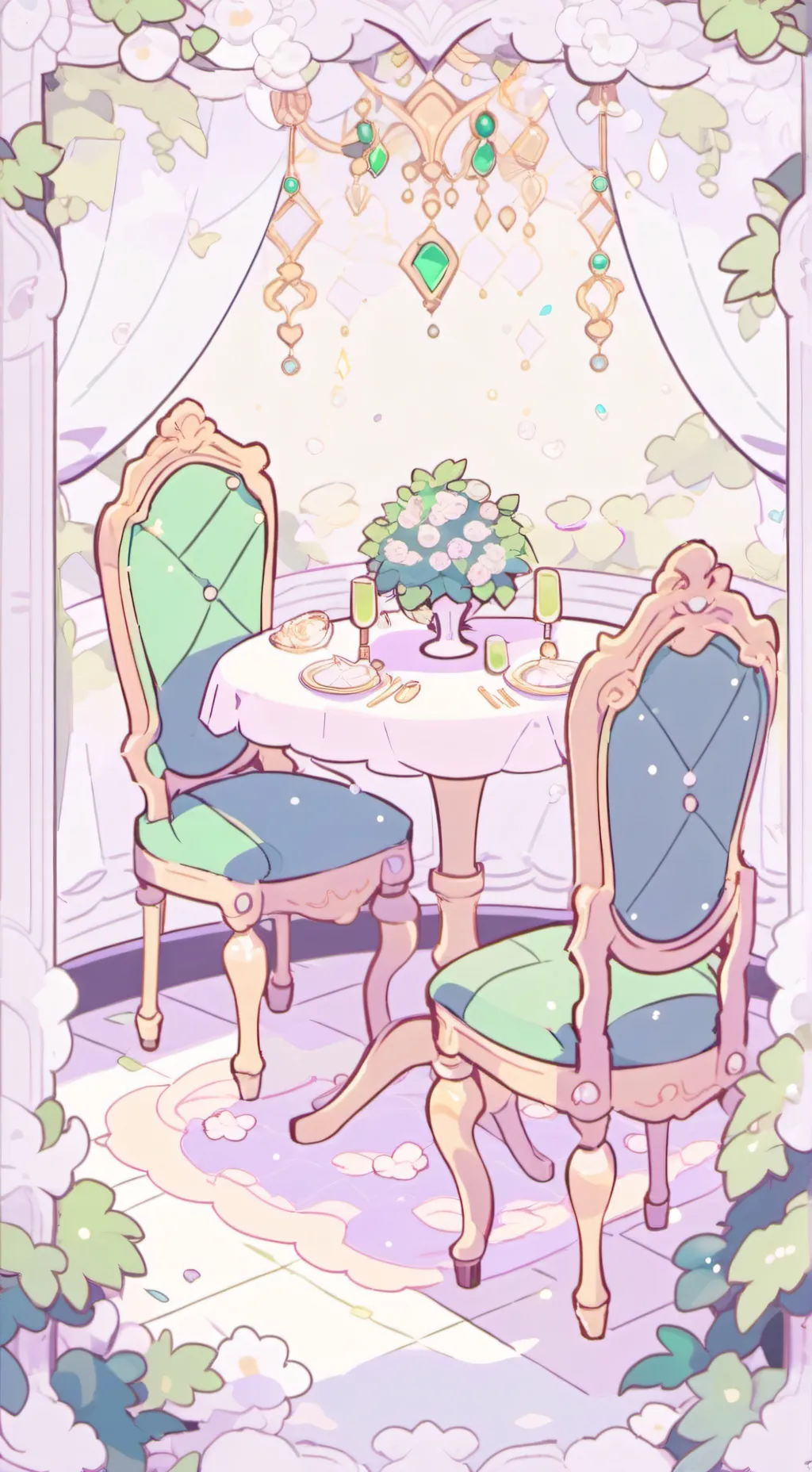 ai character: Fancy restaurant! background