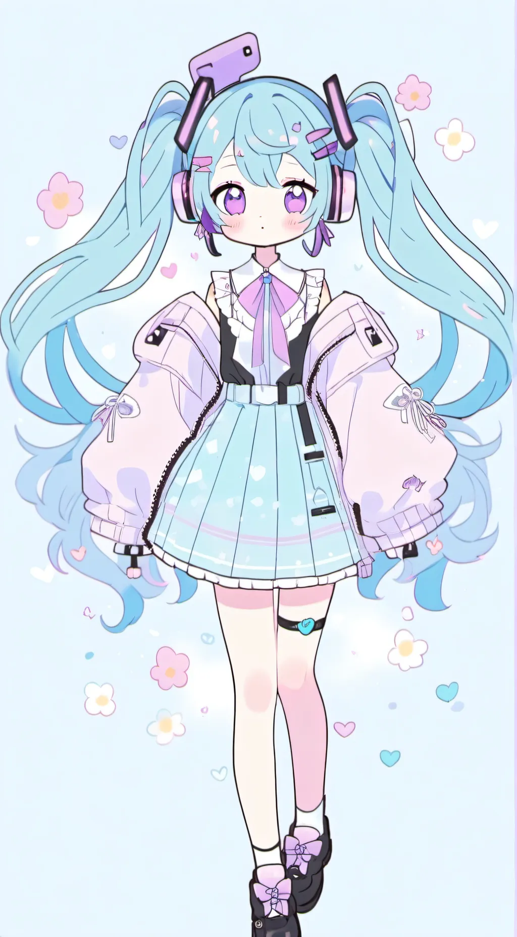 ai character: ~!Purple miku!~ background