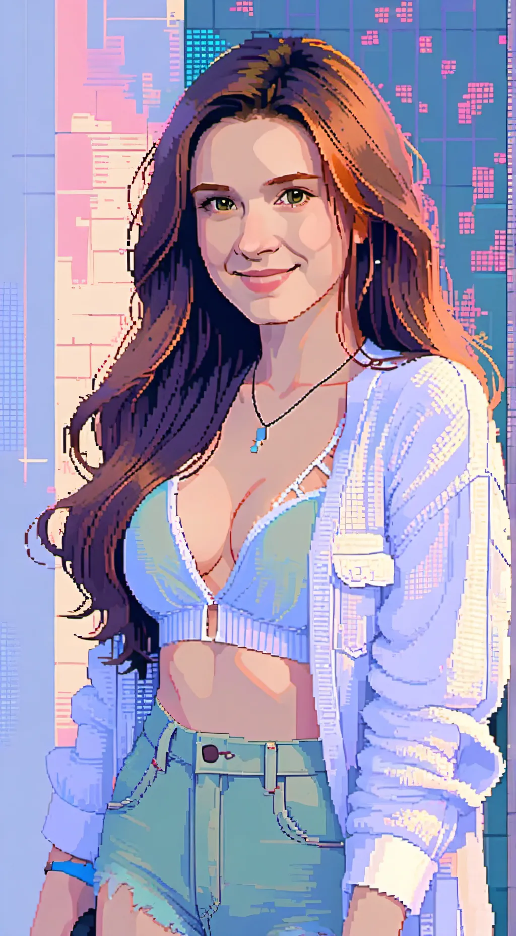 ai character: Millie Bobby Brown background