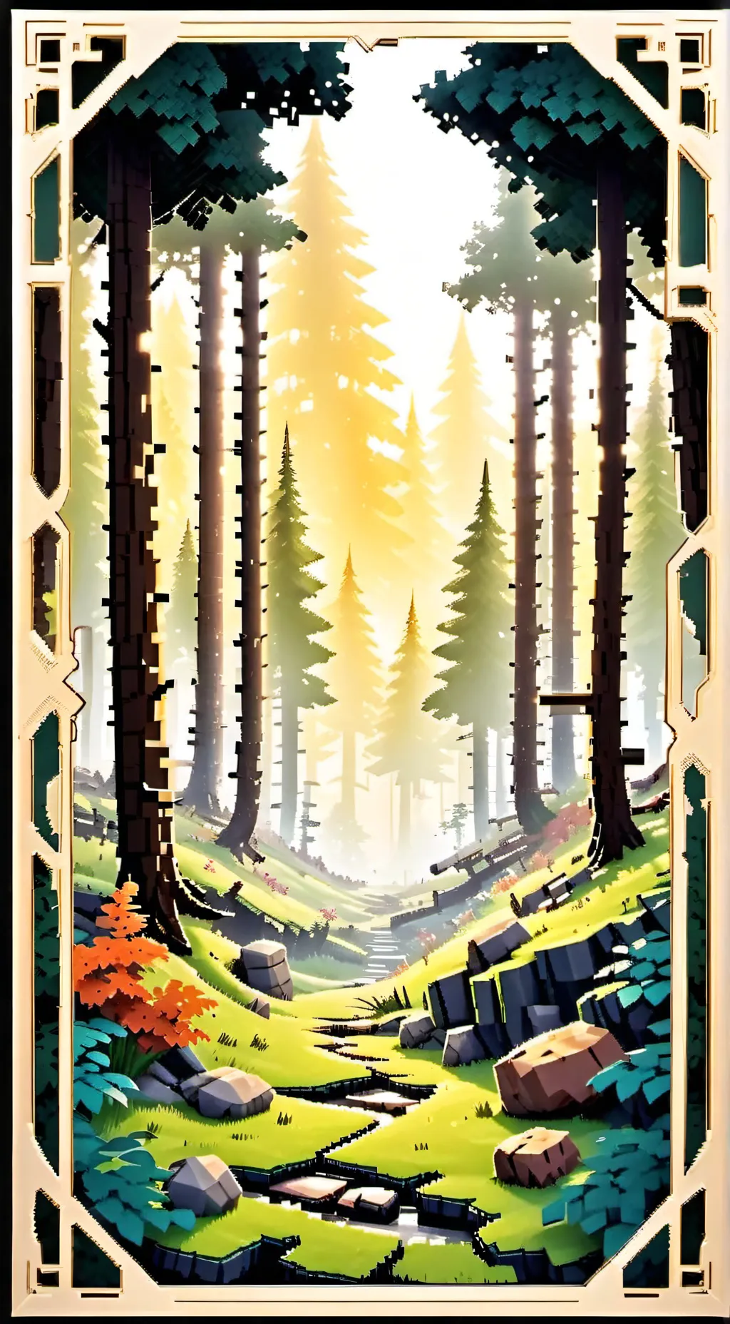 ai character: Minecraft &Wildlif background