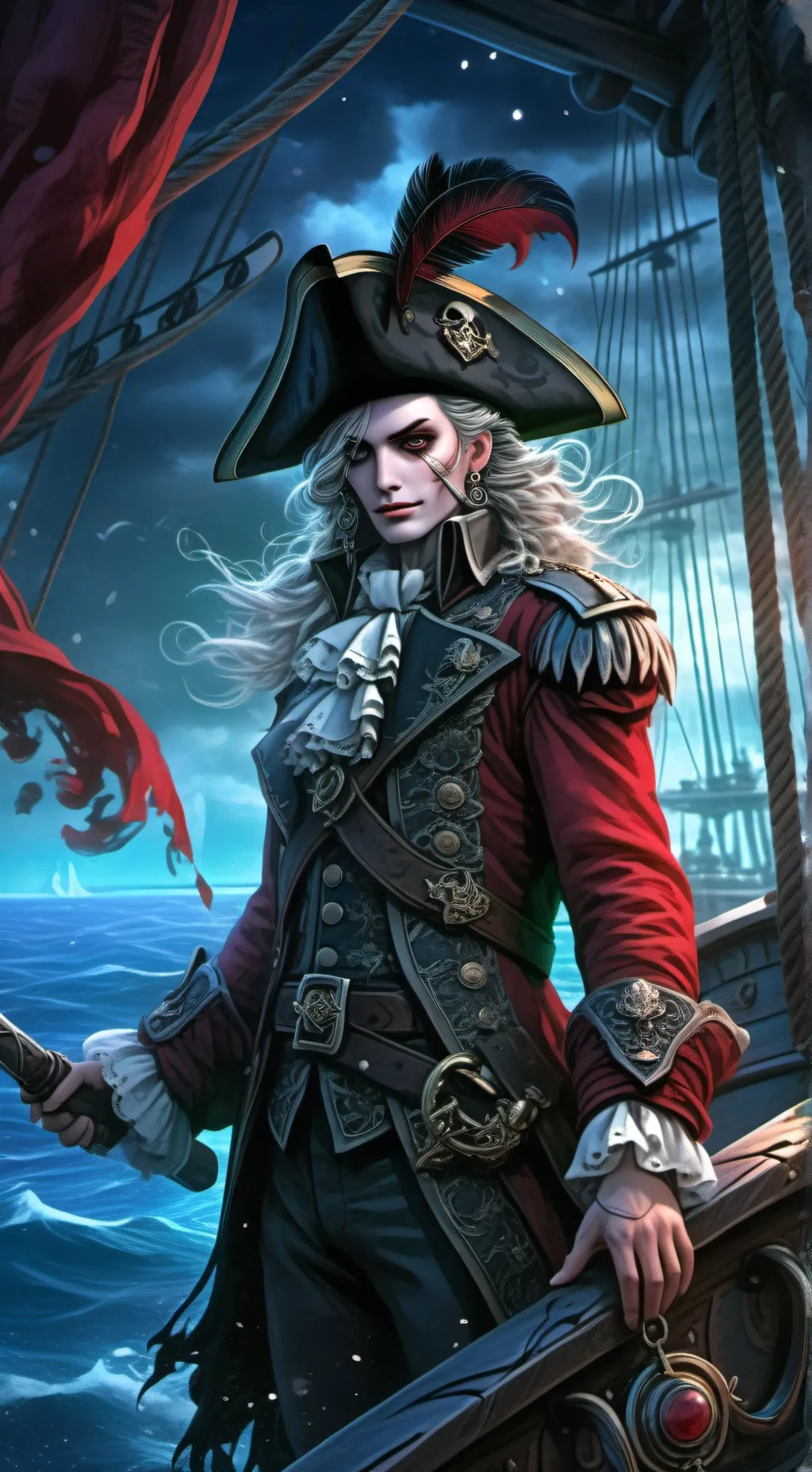 ai character: Captain Davis ￼ background