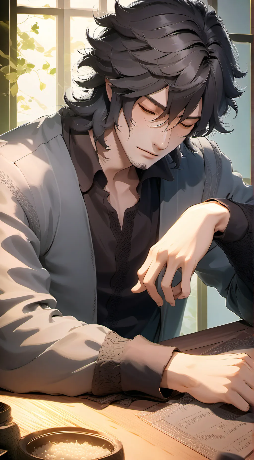 ai character: Sad Aizawa background
