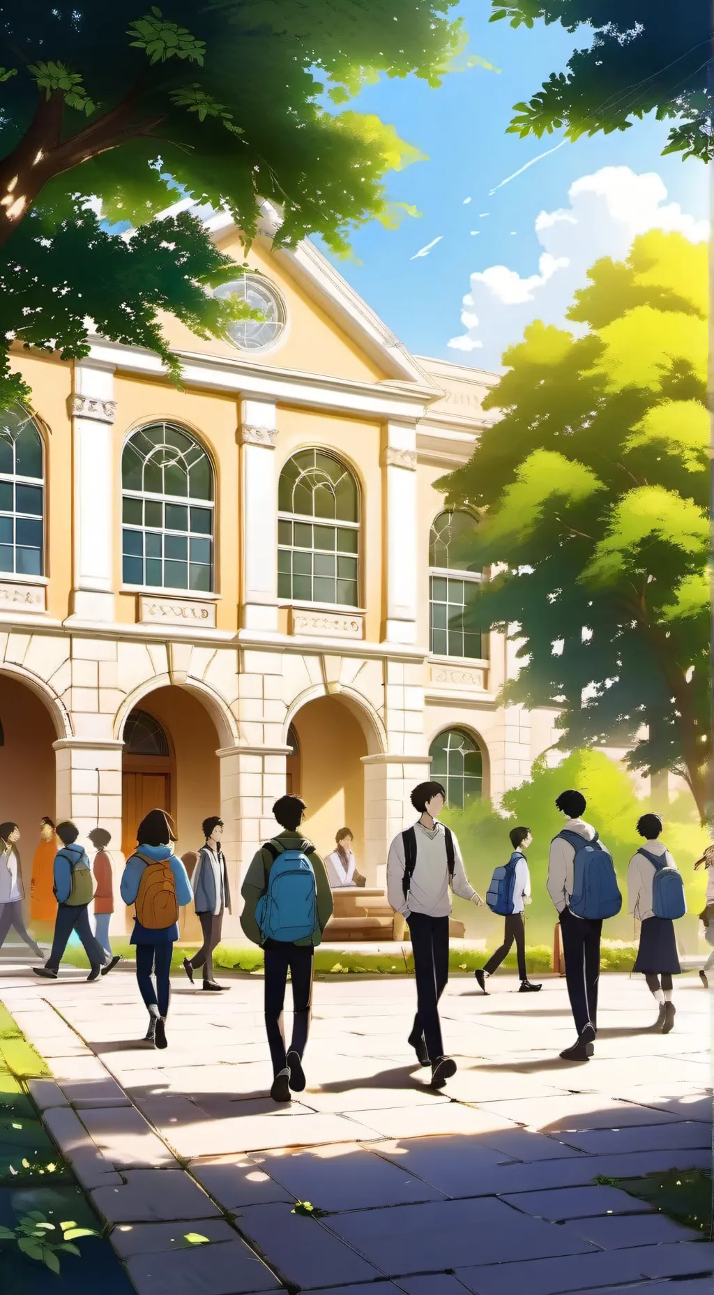 ai character: Escola Monte Belo background