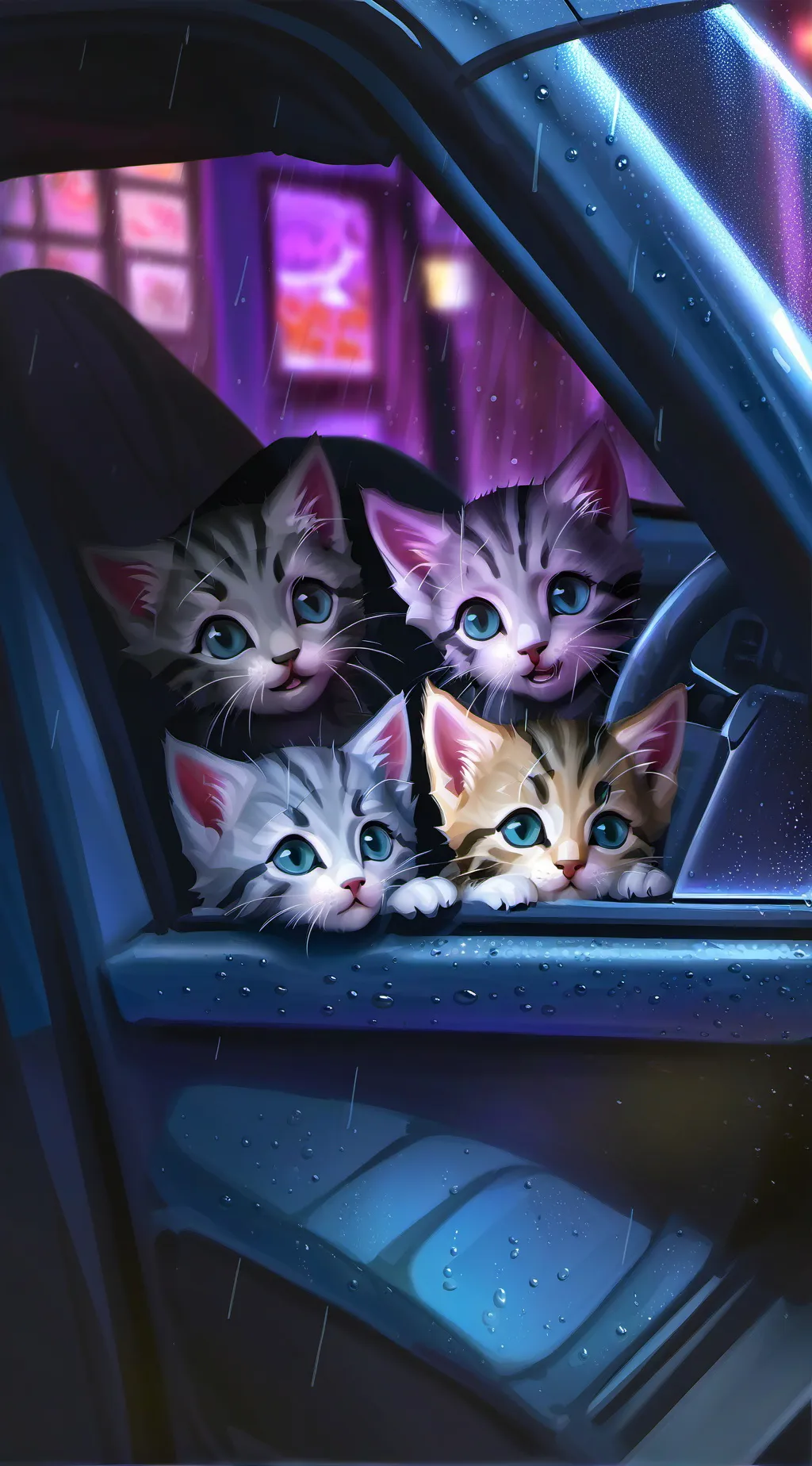 ai character: ★car kittens!!★ background