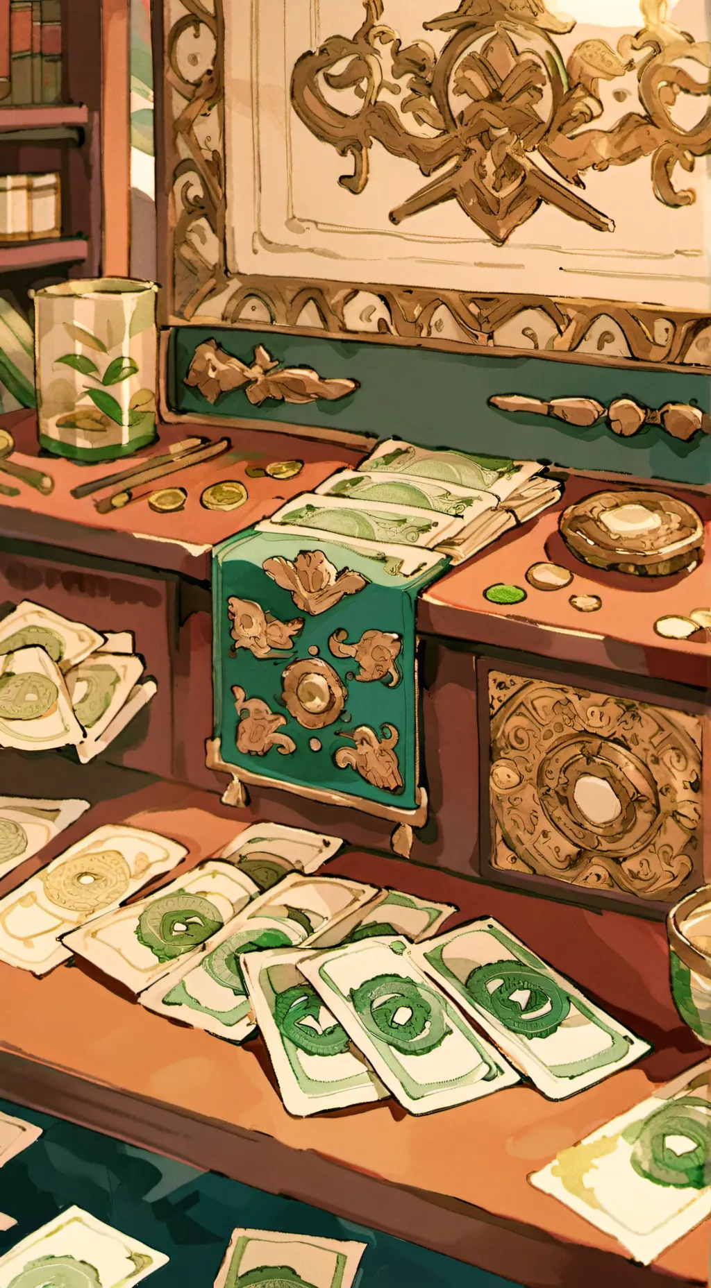 ai character: money background