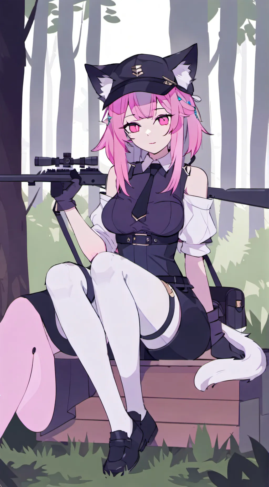 ai character: Violet background