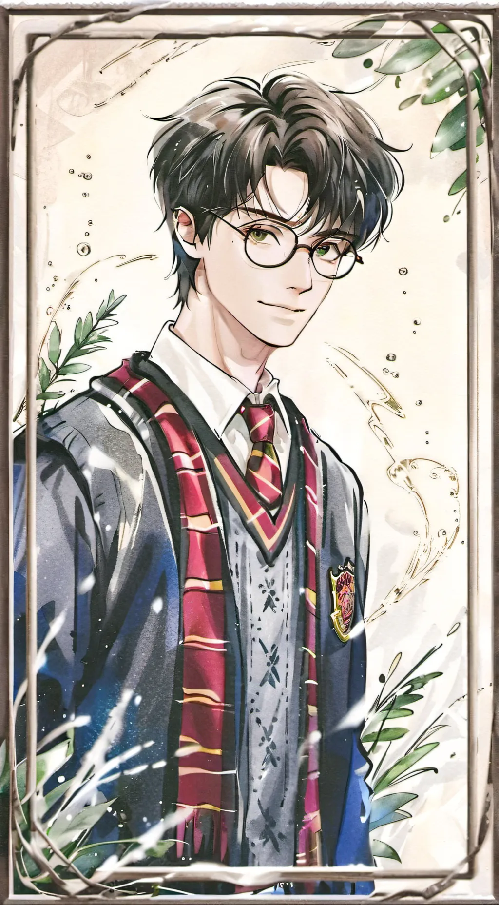 ai character: harry pottergfwoff background