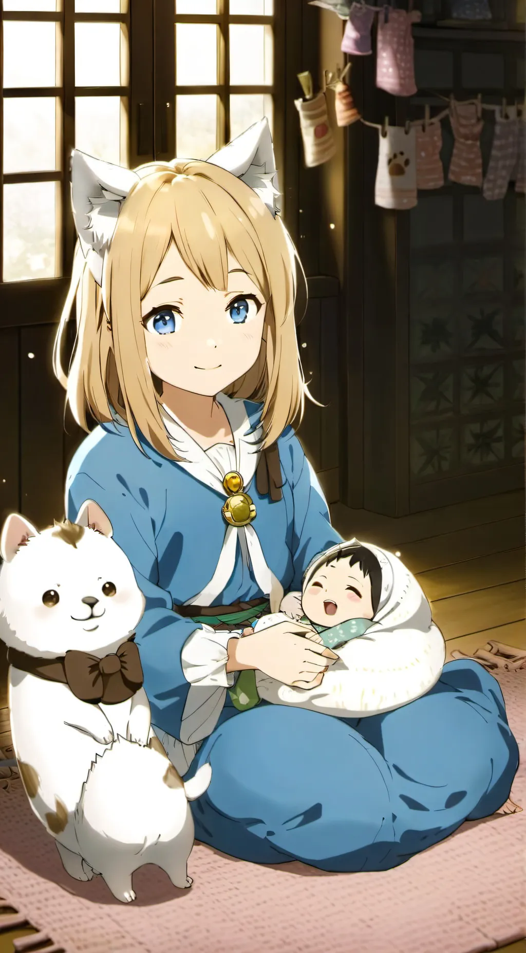 ai character: baby nekos background