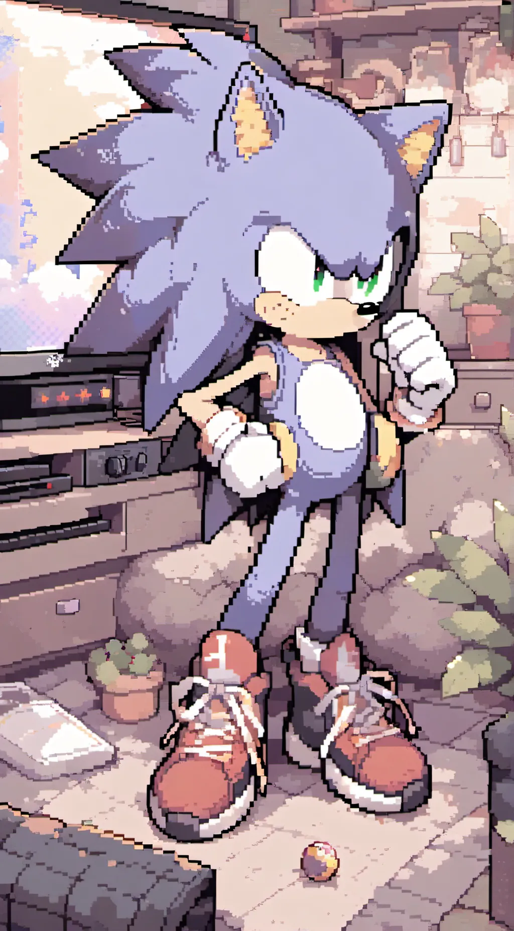 ai character: Sonic sleepover  background