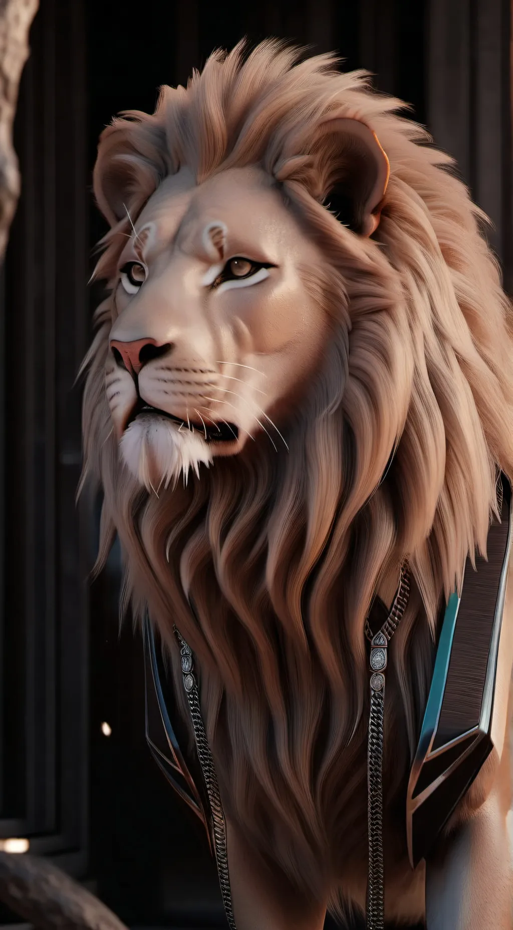 ai character: Raised by lions background